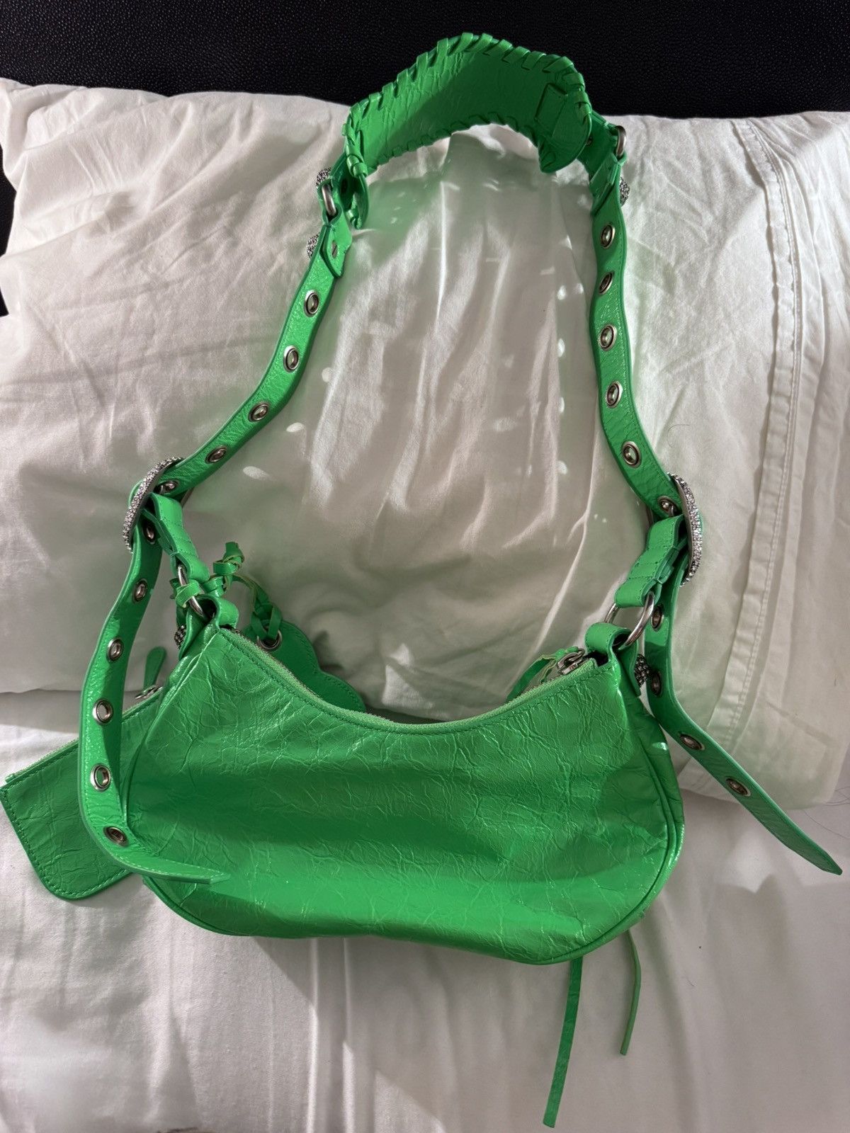 Balenciaga Balenciaga Leather Le Cagole Green Shoulder Bag Size ONE SIZE - 5 Thumbnail