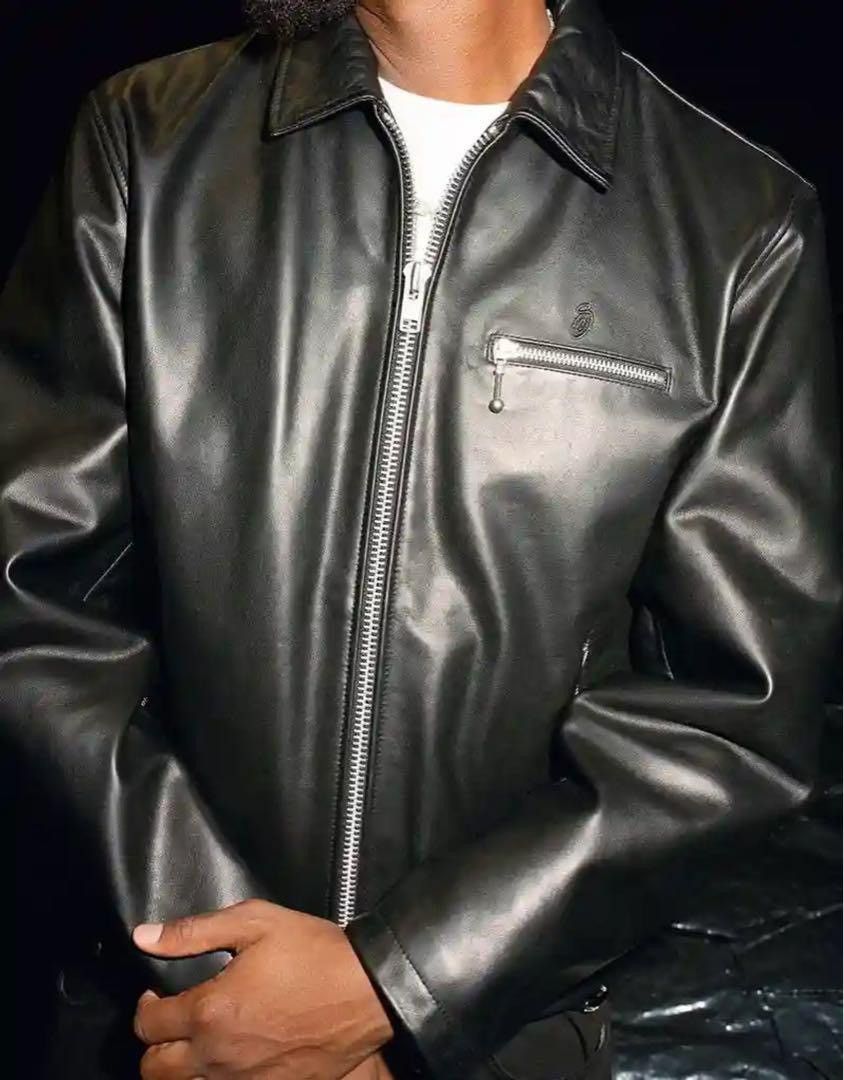Stussy STUSSY LEATHER BING JACKET Size US S / EU 44-46 / 1 - 12 Thumbnail