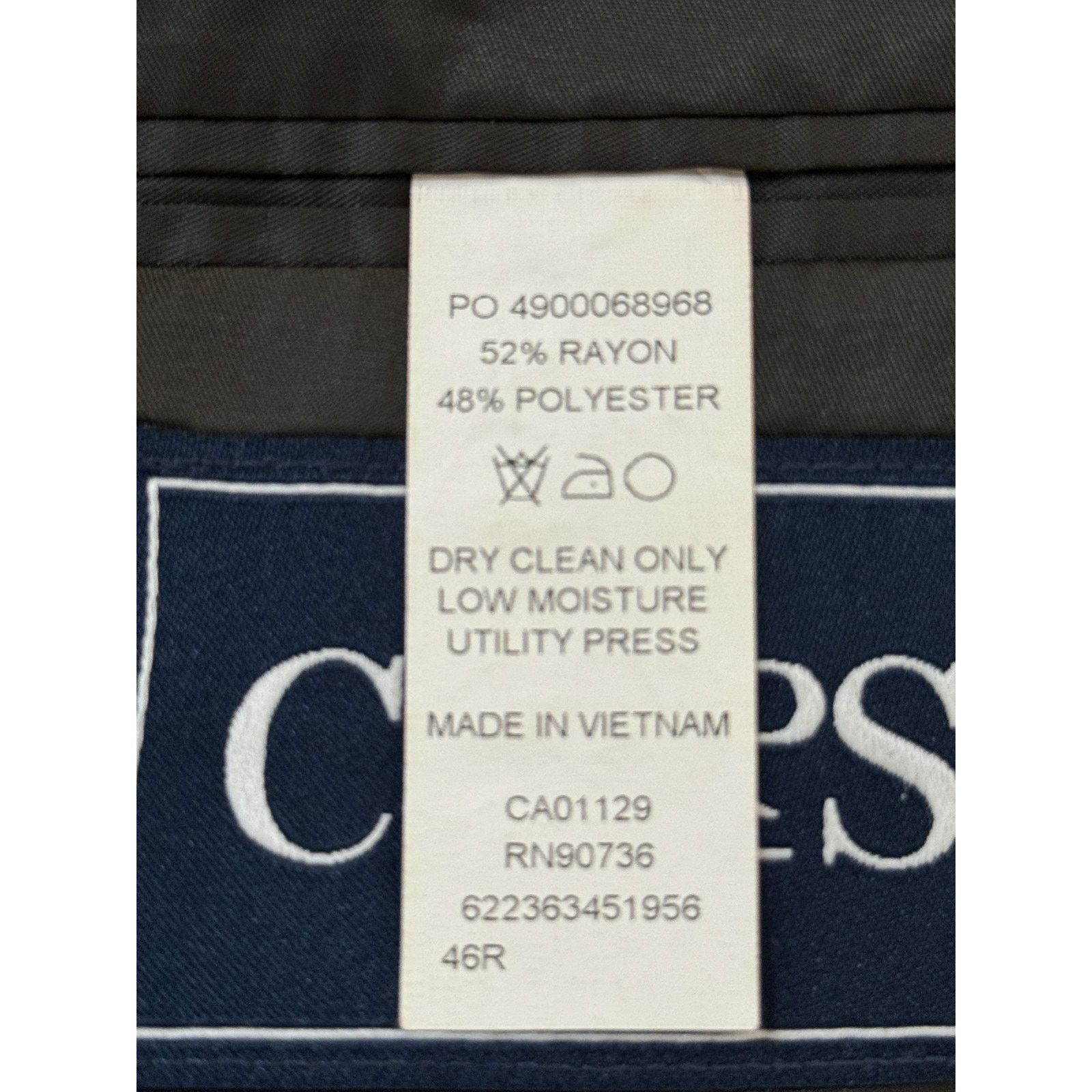 Chaps Chaps Blazer Mens Gray 46R Suit Jacket Sport Coat Two Button Size 46R - 5 Thumbnail