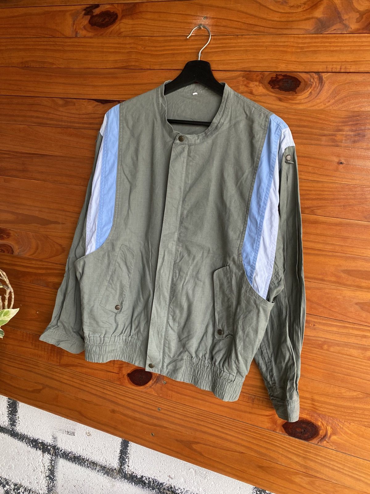 Lancel Vintage LANCEL Paris Utility Jacket Olive Green Panel Design Size US L / EU 52-54 / 3 - 5 Thumbnail