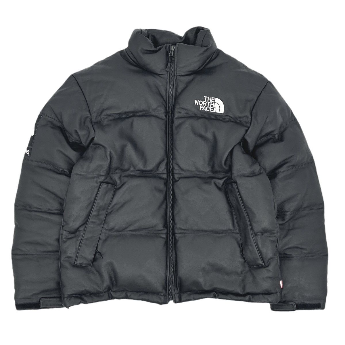 Leather supreme north face best sale