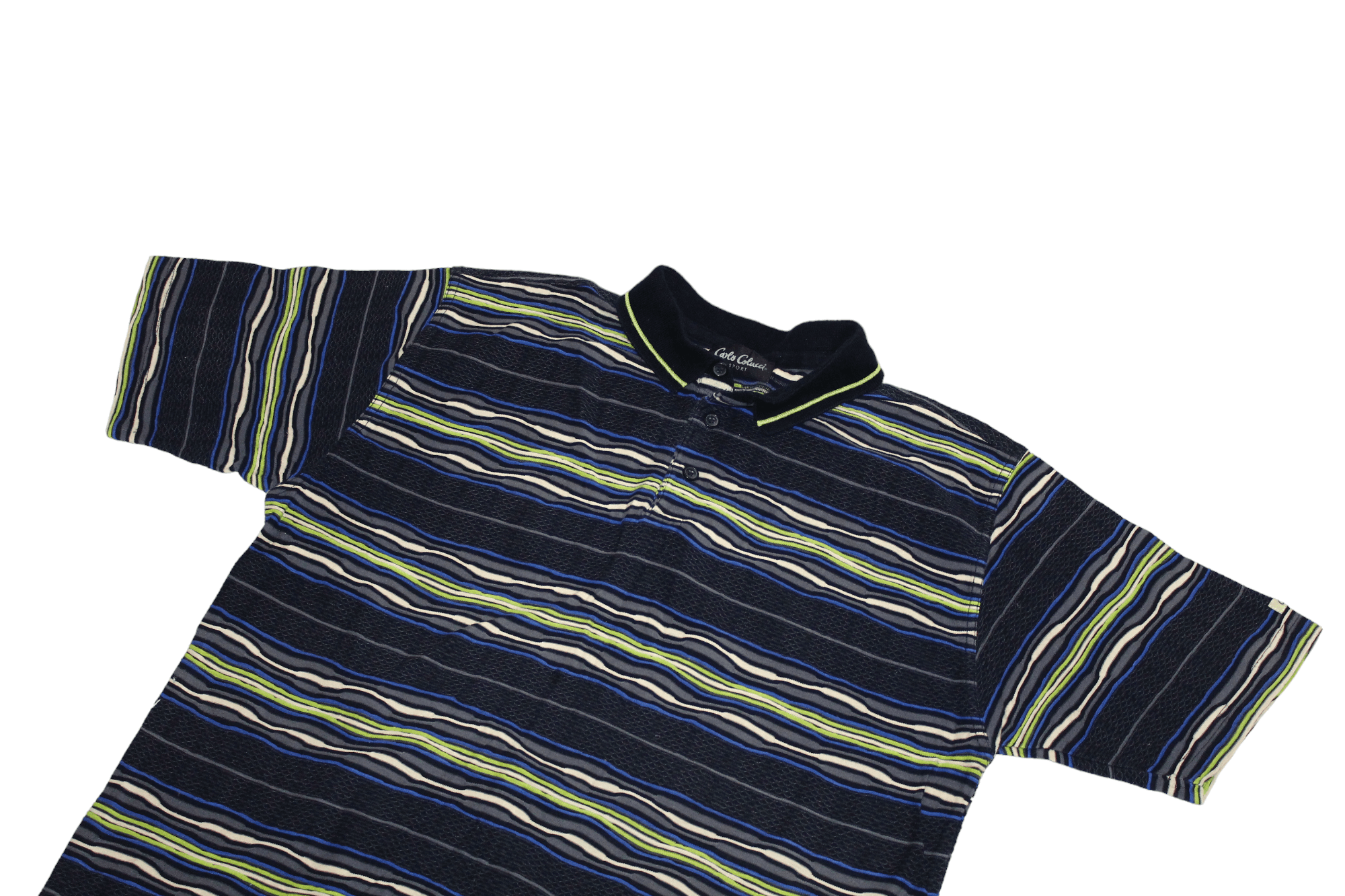 Carlo Colucci VTG Carlo Colucci Cotton Blend Chunky Woven Baggy Polo Shirt Size US L / EU 52-54 / 3 - 3 Thumbnail