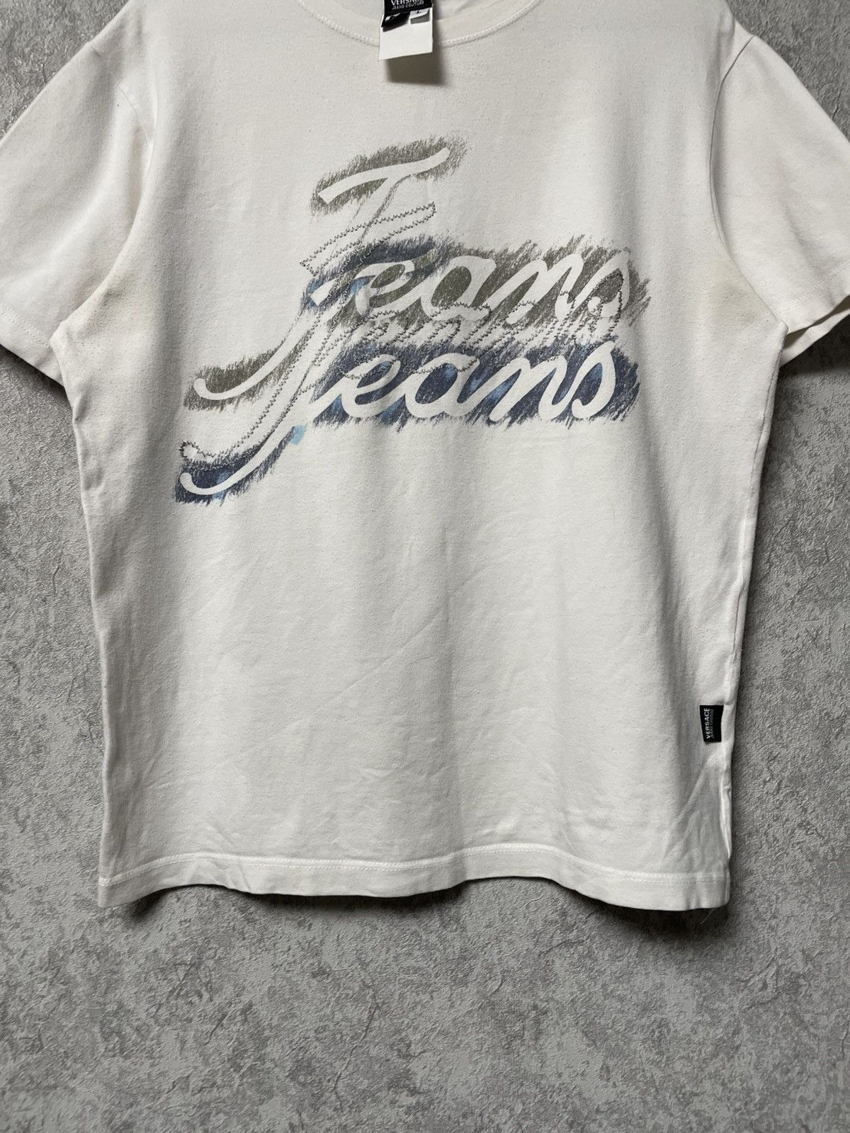 Versace Jeans Couture Vintage Versace Jeans Couture White T-Shirt Women’s Size L / US 10 / IT 46 - 3 Thumbnail