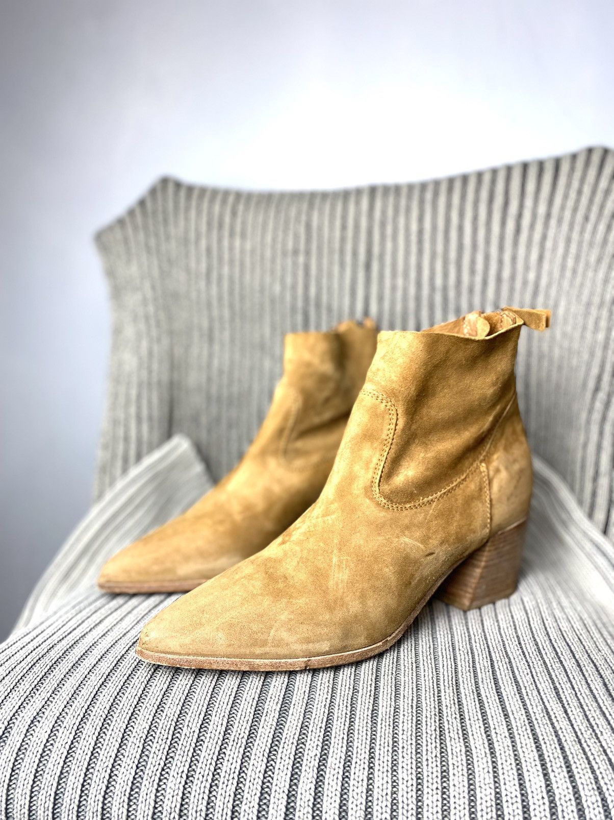 Cowboy Equipment Rare! Vintage Moma Suede Boots Cowboy Avant Garde Size US 7 / IT 37 - 3 Thumbnail