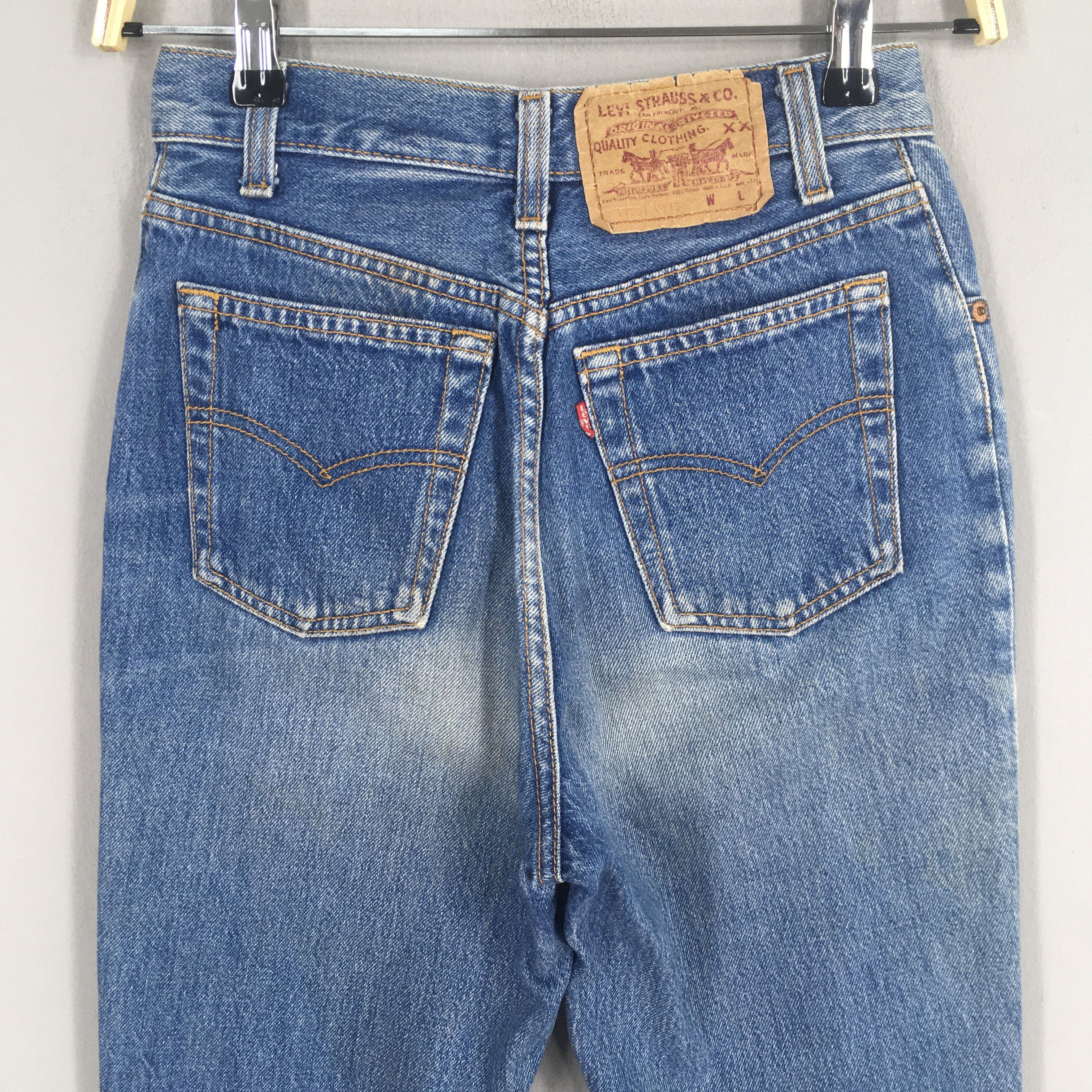 Levi's Size 23x27 Vintage 80s Levi's 501 Faded Blue Jeans S582 Size 23" - 11 Thumbnail