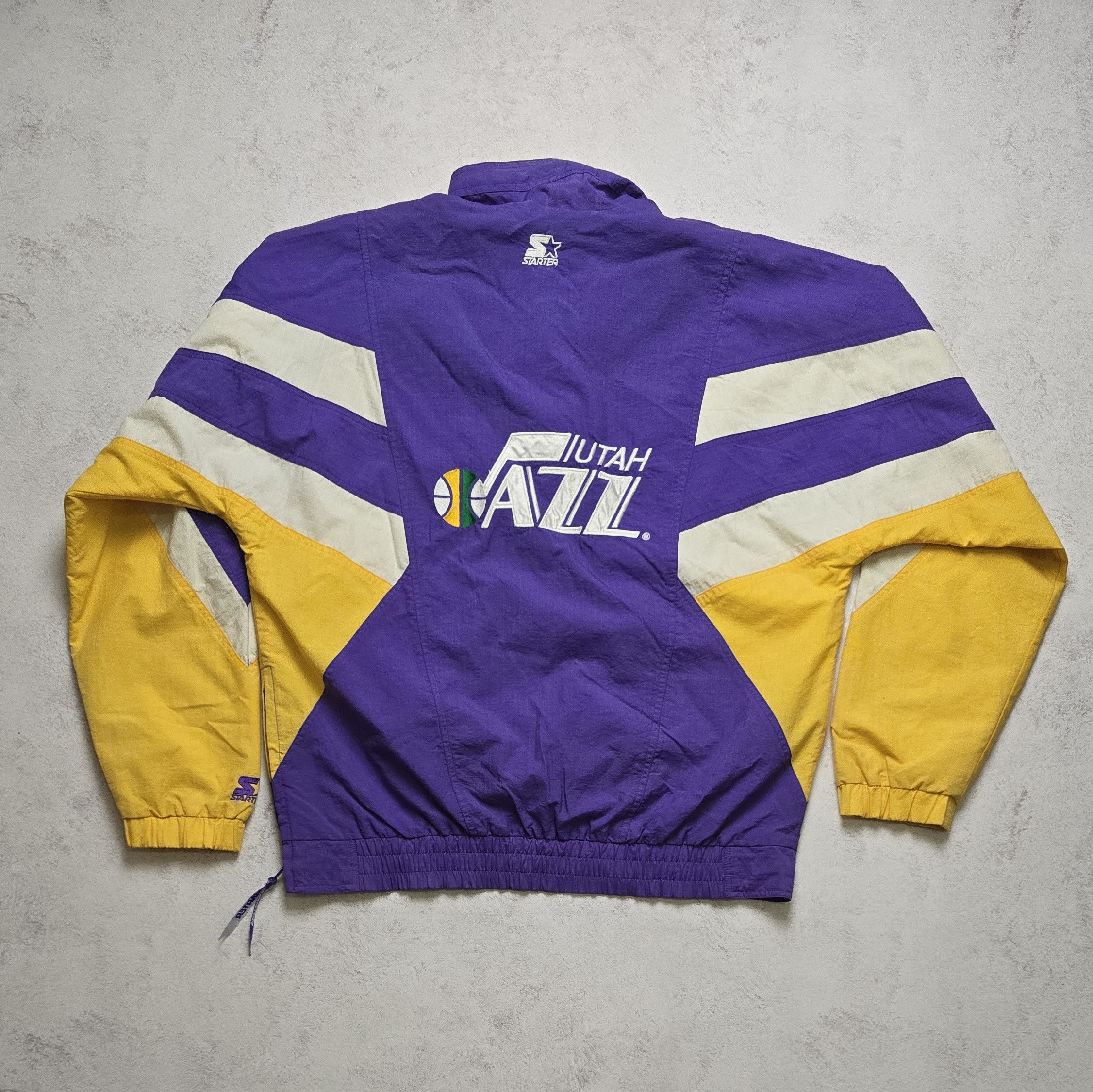 Starter Vintage Utah Jazz Jacket Men's Large Purple Yellow Starter Size US L / EU 52-54 / 3 - 3 Thumbnail