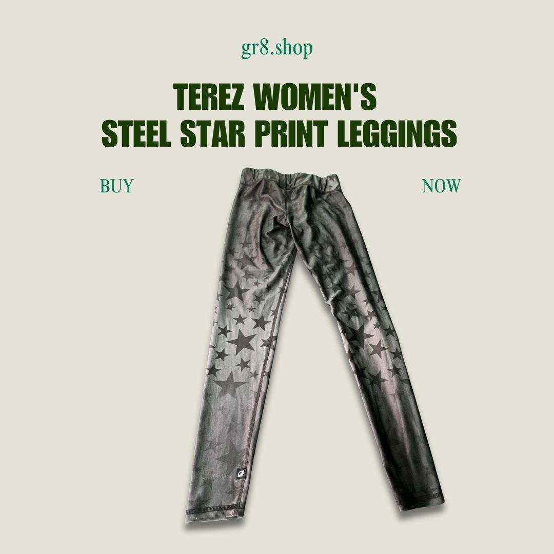 Other TEREZ Womens Steel Star Print Leggings Size Small Stylish Me Size 27" / US 4 / IT 40 - 1 Thumbnail