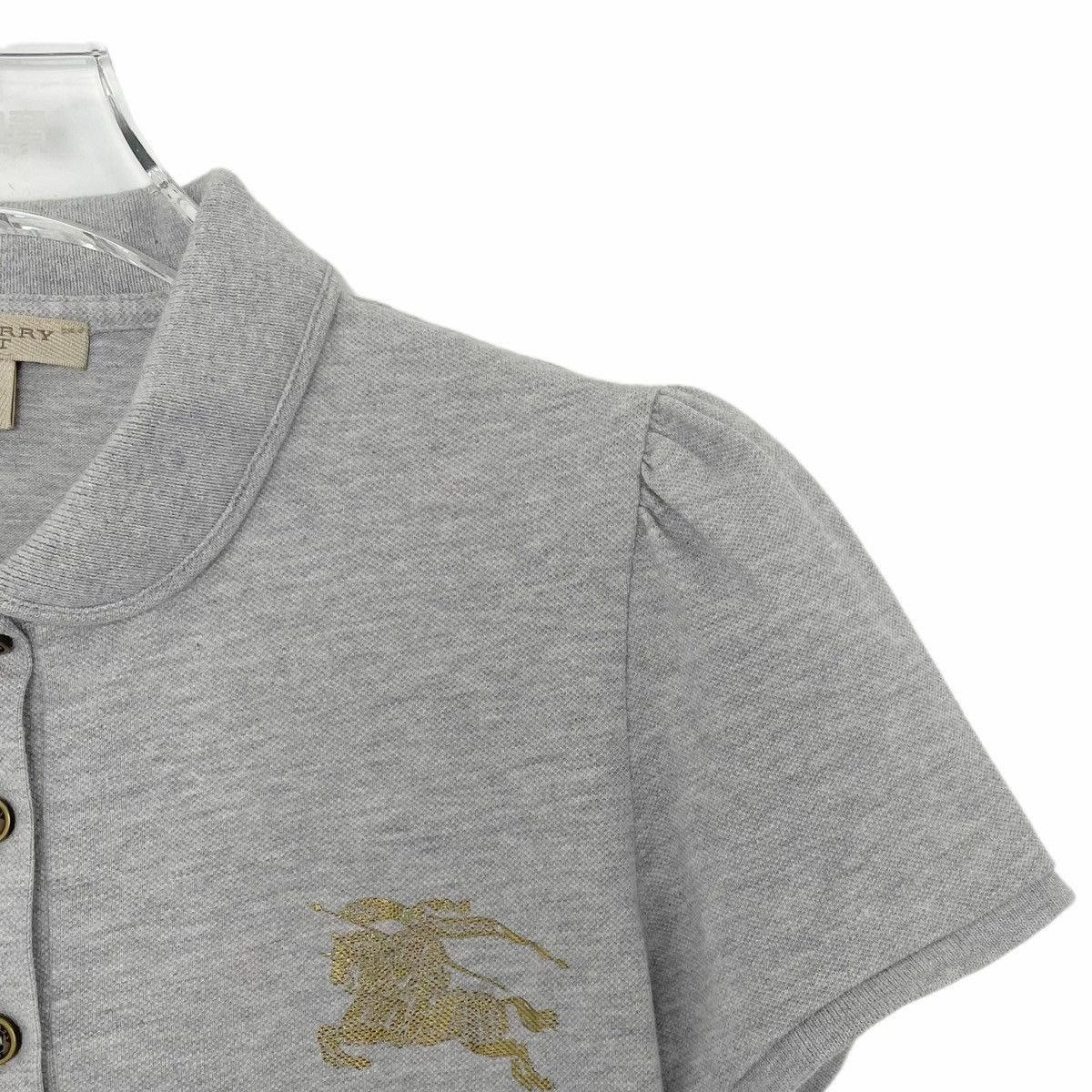 Burberry Burberry Grey Solid Polo Shirt K26WX Size S / US 4 / IT 40 - 3 Thumbnail