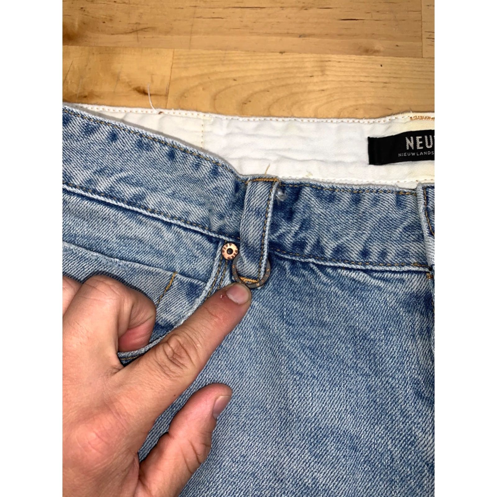 Vintage Neuw Denim Jeans Men 36x32 Blue Tapered Fit Button Fly 5-Pocket Regular Size 36 Streetwear Casual Denim Jeans Mens Size US 36 / EU 52 - 7 Thumbnail