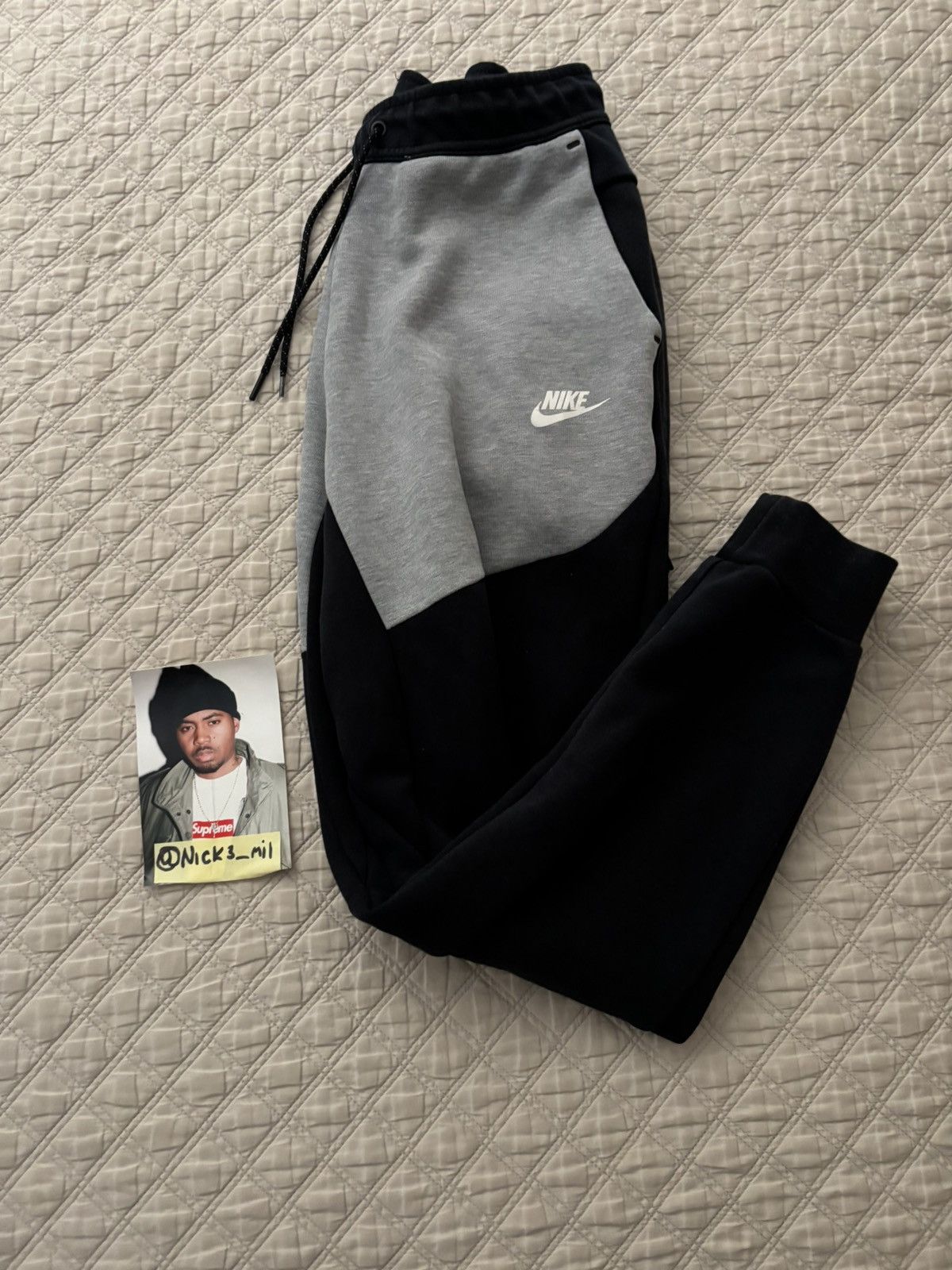Nike Nike tech fleece joggers grey/black Size US 30 / EU 46 - 1 Thumbnail