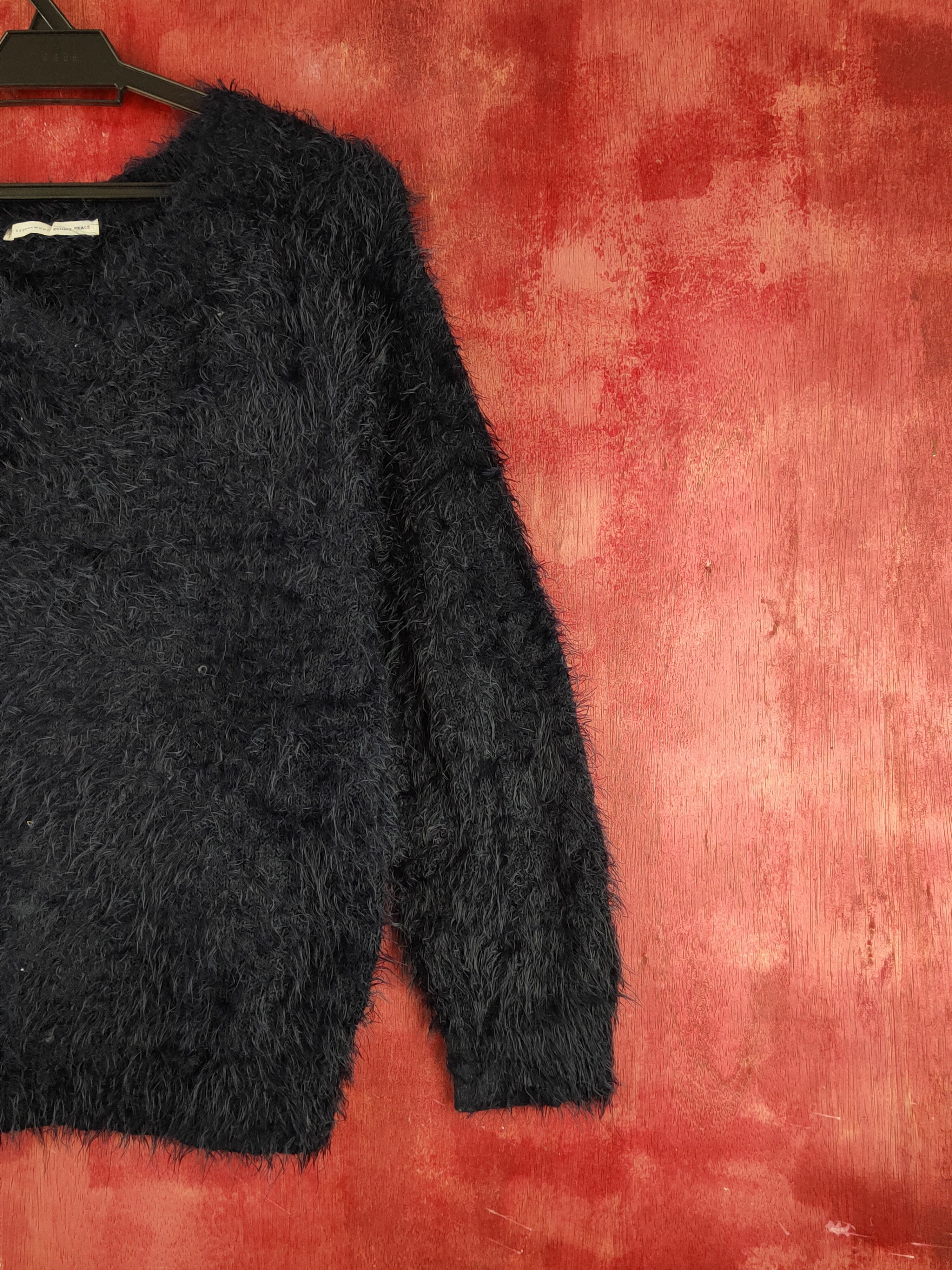 Homespun Knitwear E Hypen World Gallery Navy Fur Mohair Knitwear #S2029 Size S / US 4 / IT 40 - 5 Thumbnail
