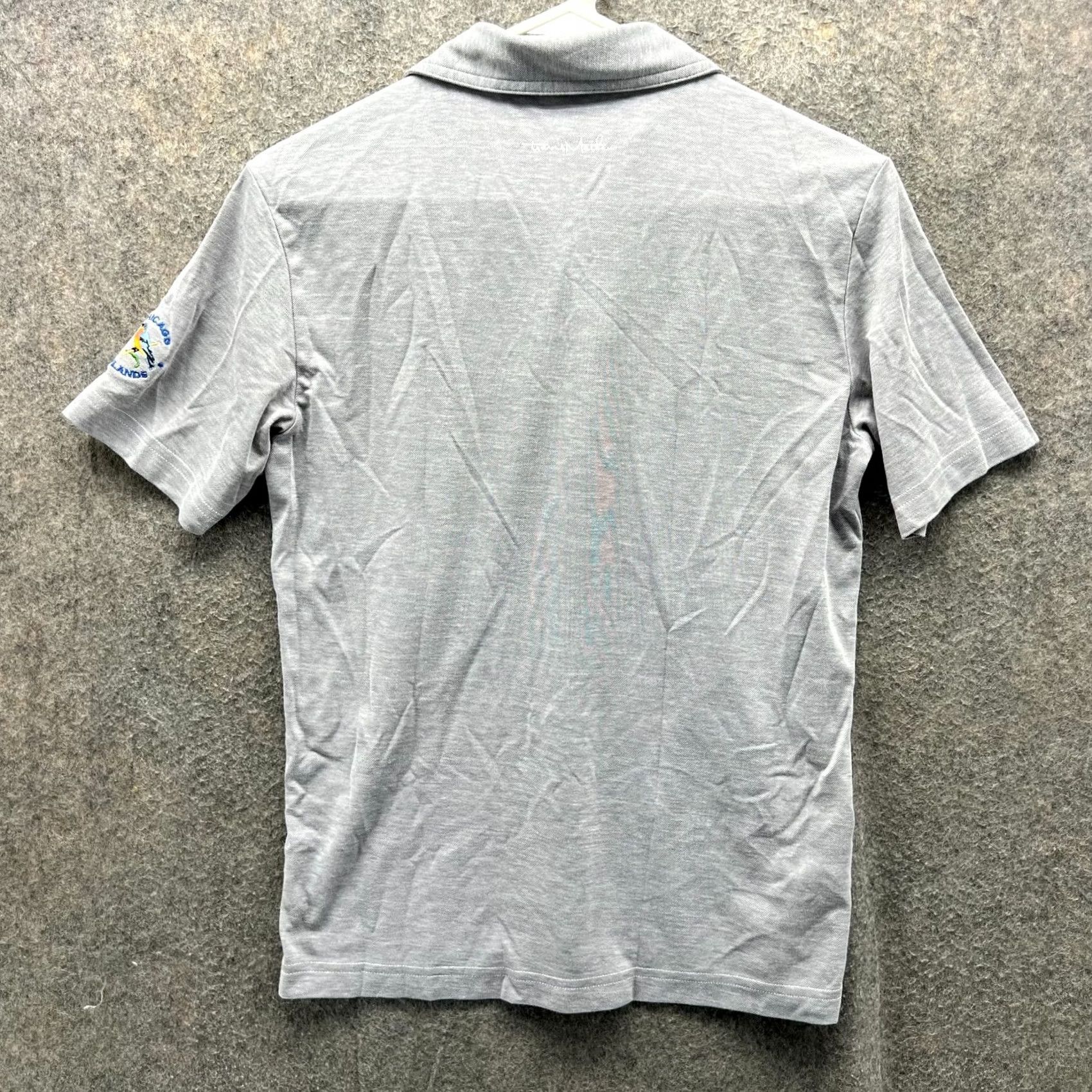 TravisMathew Travis Mathew Polo Shirt Mens Medium Gray Pinstriped Golf Chicago Highlands Shirt Size US M / EU 48-50 / 2 - 2 Thumbnail