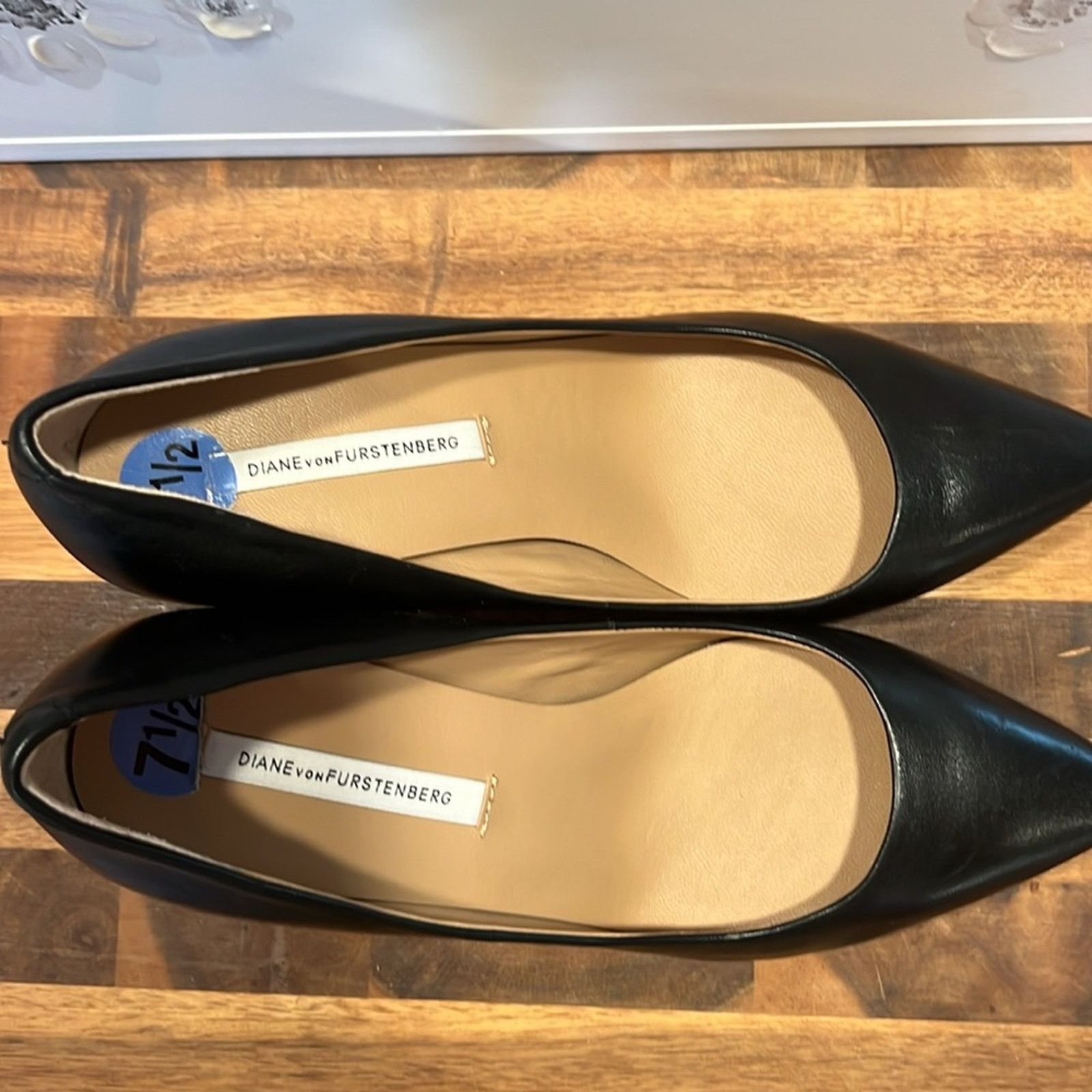 Diane von Furstenberg Diane Von Furstenberg The Olee Black Leather Heels Size US 7.5 / IT 37.5 - 8 Thumbnail