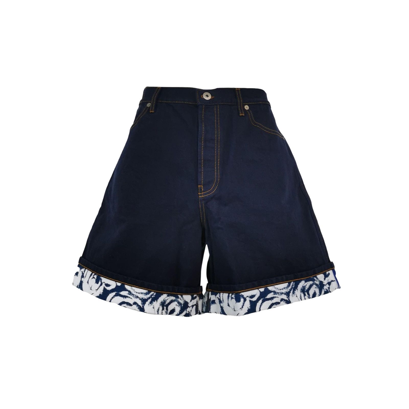 Burberry Burberry Rose Print Trim Indigo Shorts US 32 Size US 32 / EU 48 - 1 Thumbnail