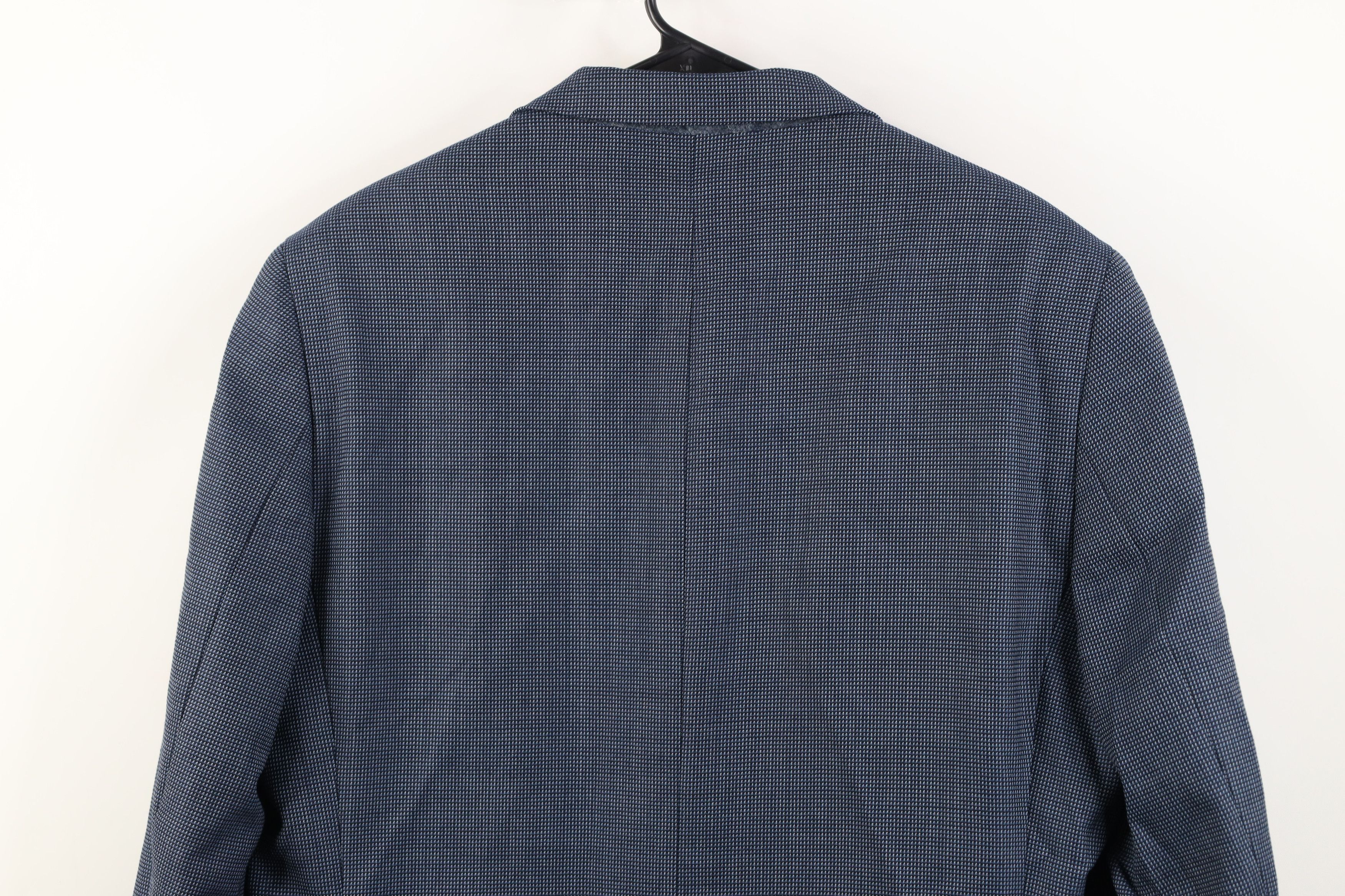 Daniel Cremieux Ing Loro Piana Wool Button Suit Coat Blazer Jacket Blue Size US XL / EU 56 / 4 - 16 Thumbnail
