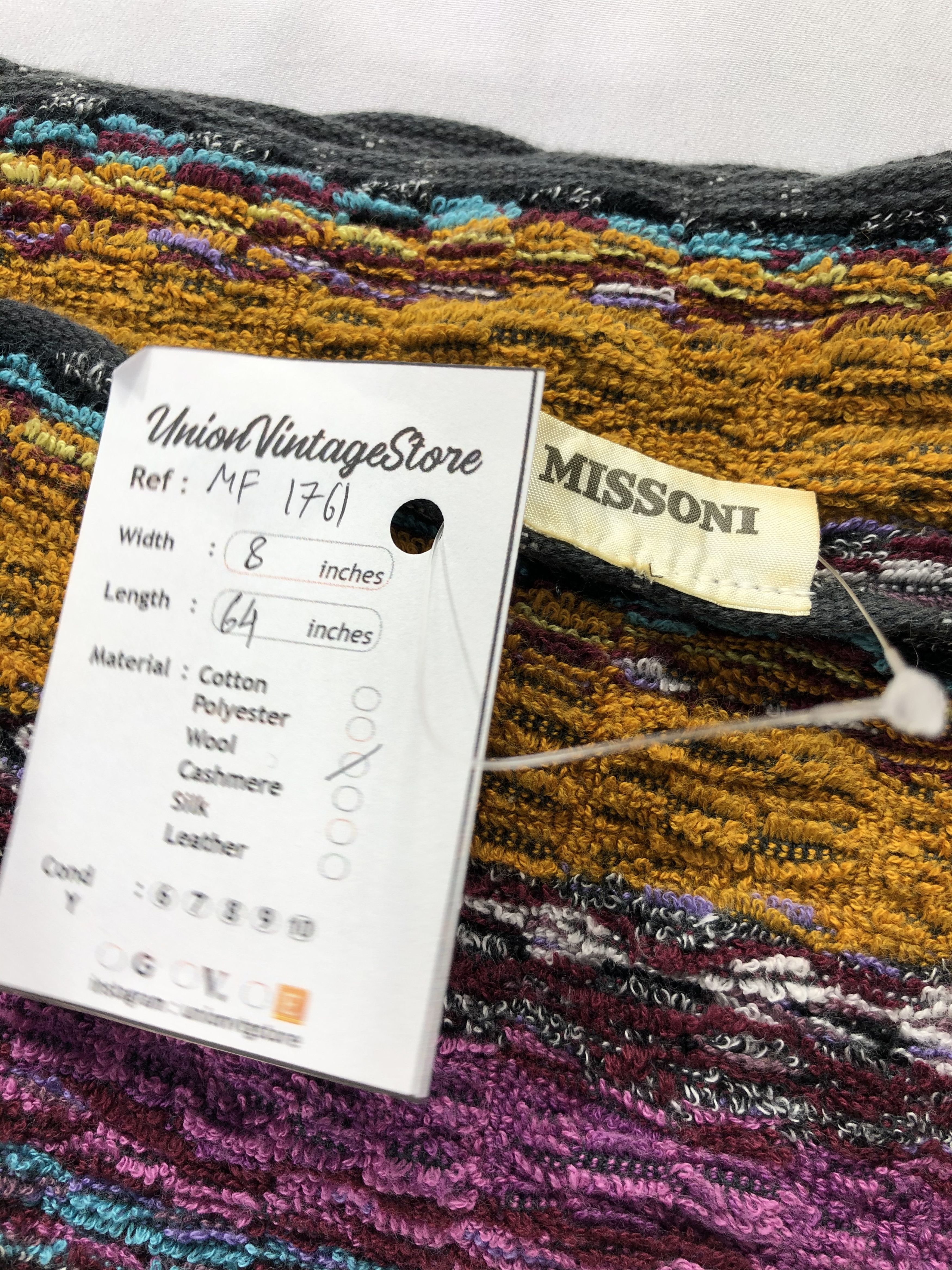 Missoni Vintage MIssoni Scarf/Muffler/Neckwear MF1761 Size ONE SIZE - 5 Thumbnail