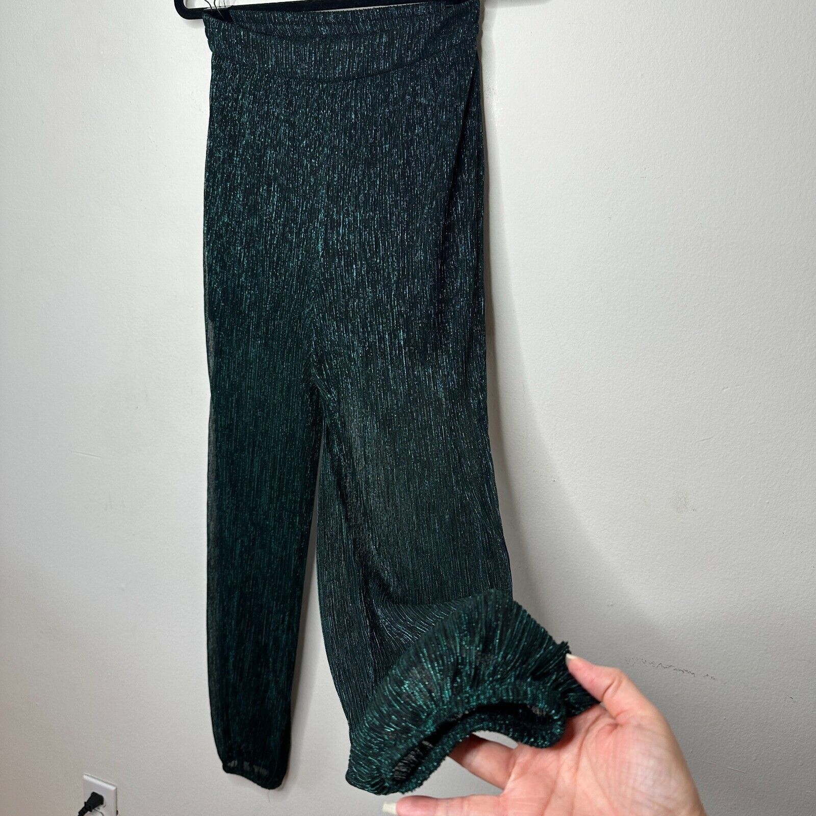 Bailey 44 Bailey 44 Emerald Green Shimmer Harem Pant and Undershort S Size 27" / US 4 / IT 40 - 5 Thumbnail