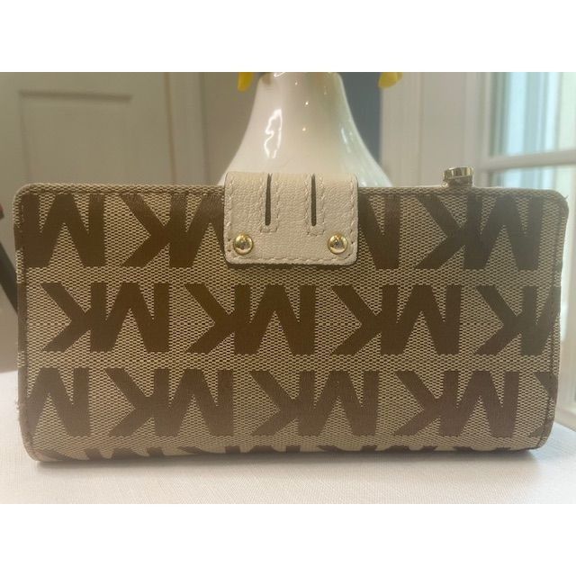 Michael Kors Michael Kors Large Logo Jacquard Continental Wallet With Buc Size ONE SIZE - 3 Thumbnail