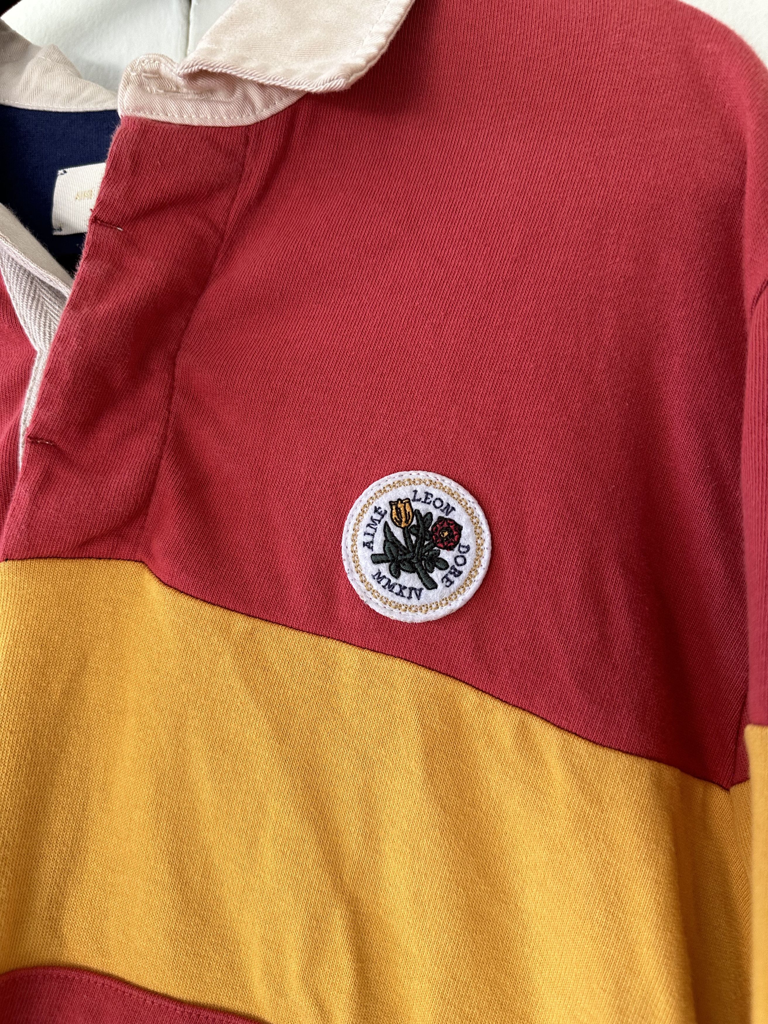 Aime Leon Dore Aime Leon Dore Striped Crest Logo Rugby Size US M / EU 48-50 / 2 - 2 Thumbnail