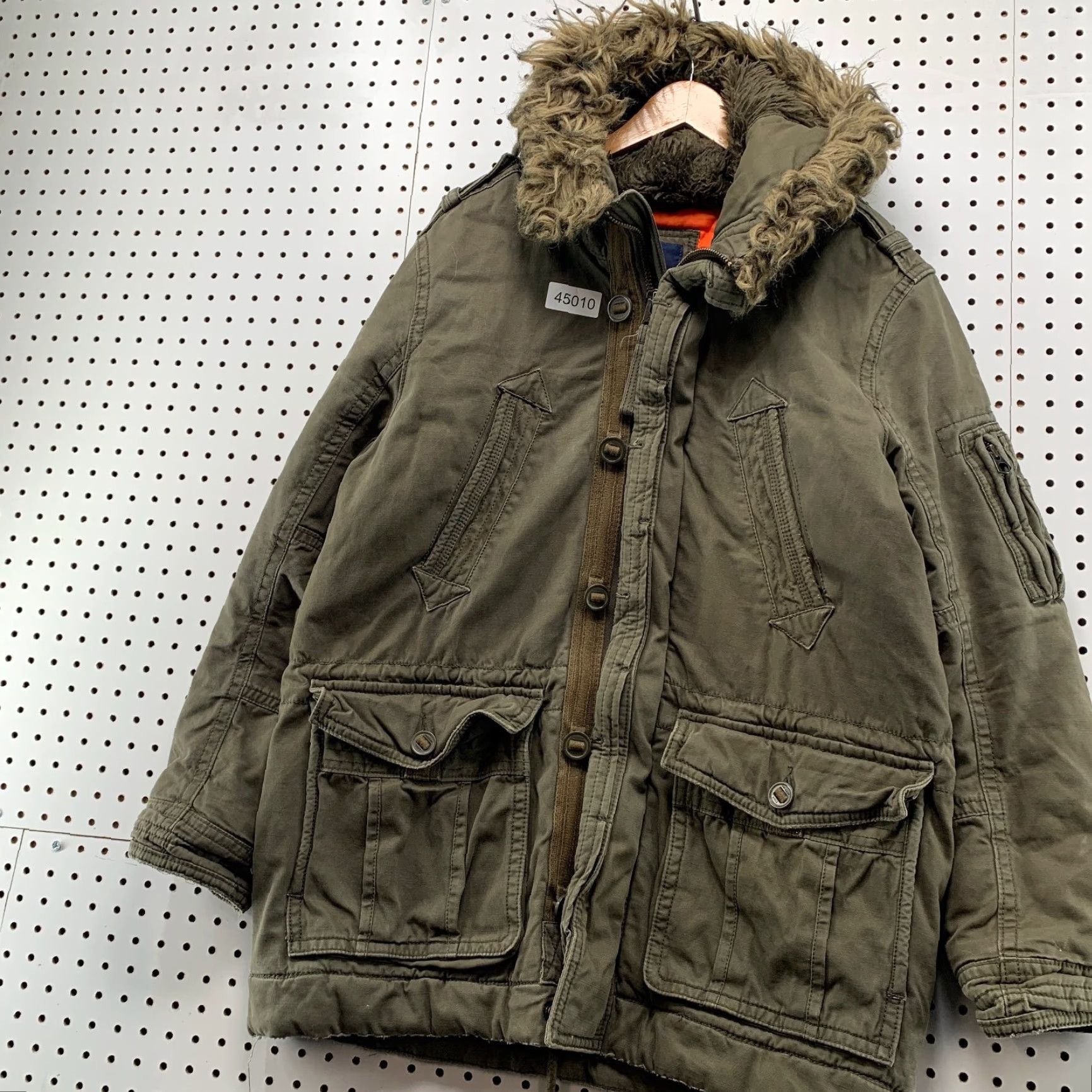 American Eagle Outfitters VINTAGE American Eagle Military Coat Mens L Green Faux Fur Heavyweight Army Field Coat Mens L Green Military Heavyweight Faux Fur War Era Size US L / EU 52-54 / 3 - 3 Thumbnail