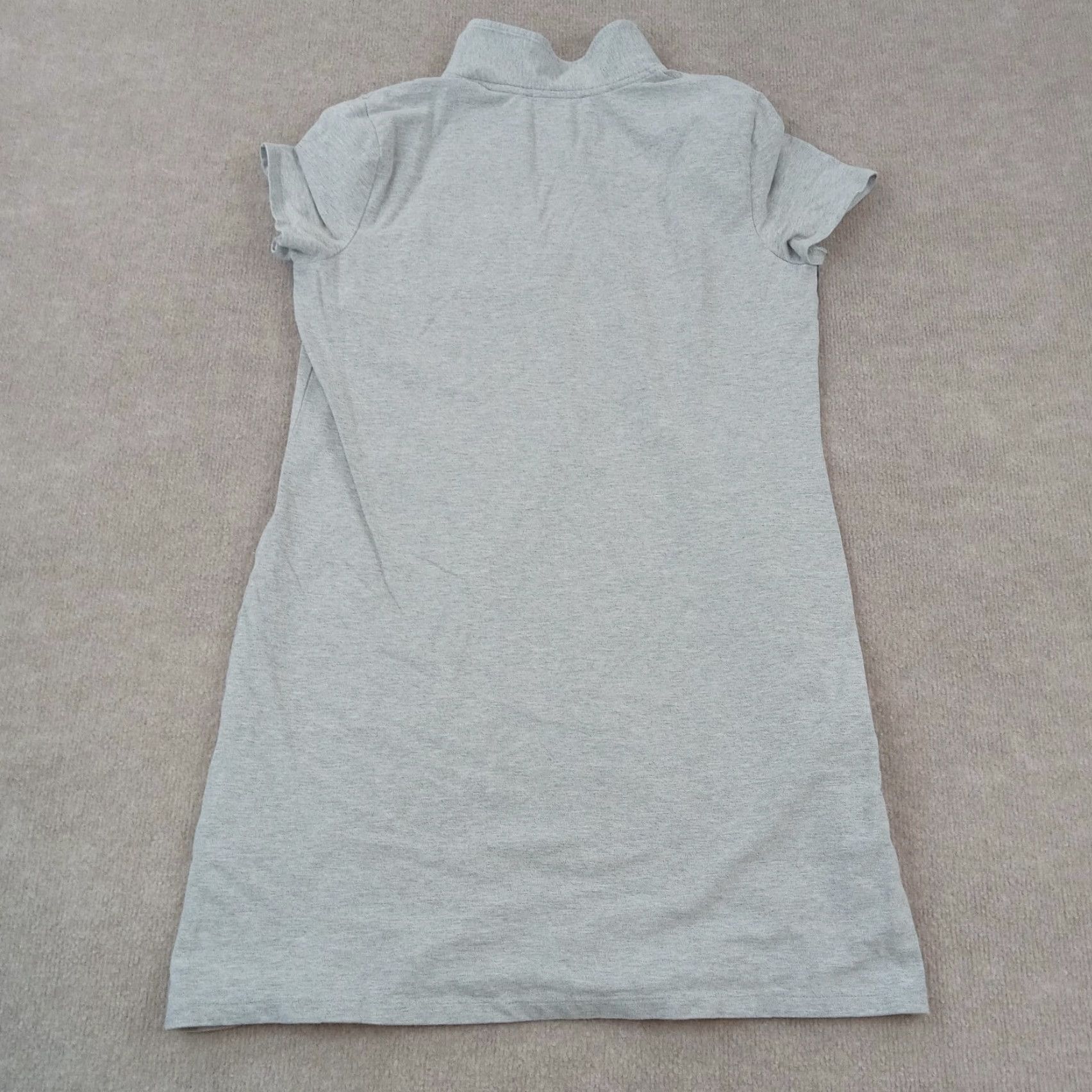 Tommy Hilfiger Tommy Hilfiger Dress Womens Large Gray Mock Neck Knit 1/4 Zip Logo Short Sleeve Size 36" / US 14 / IT 50 - 8 Thumbnail