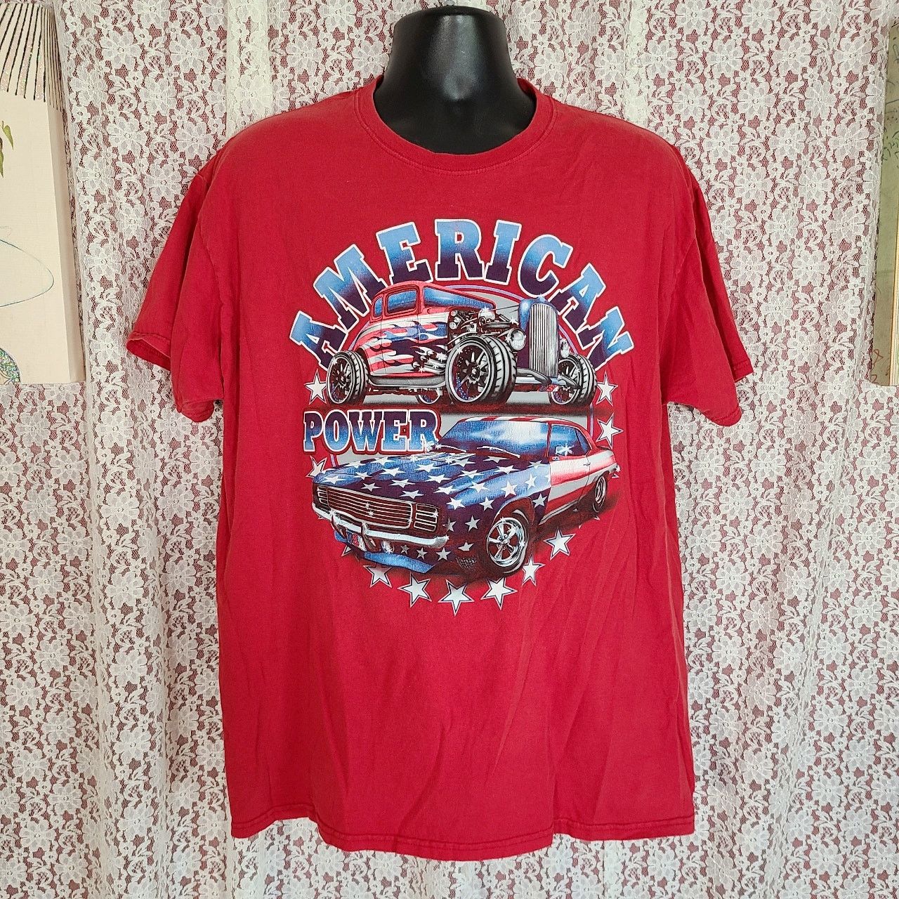 Fruit Of The Loom fruit of the loom muscle american flag car tshirt Size xl Size US XL / EU 56 / 4 - 1 Thumbnail
