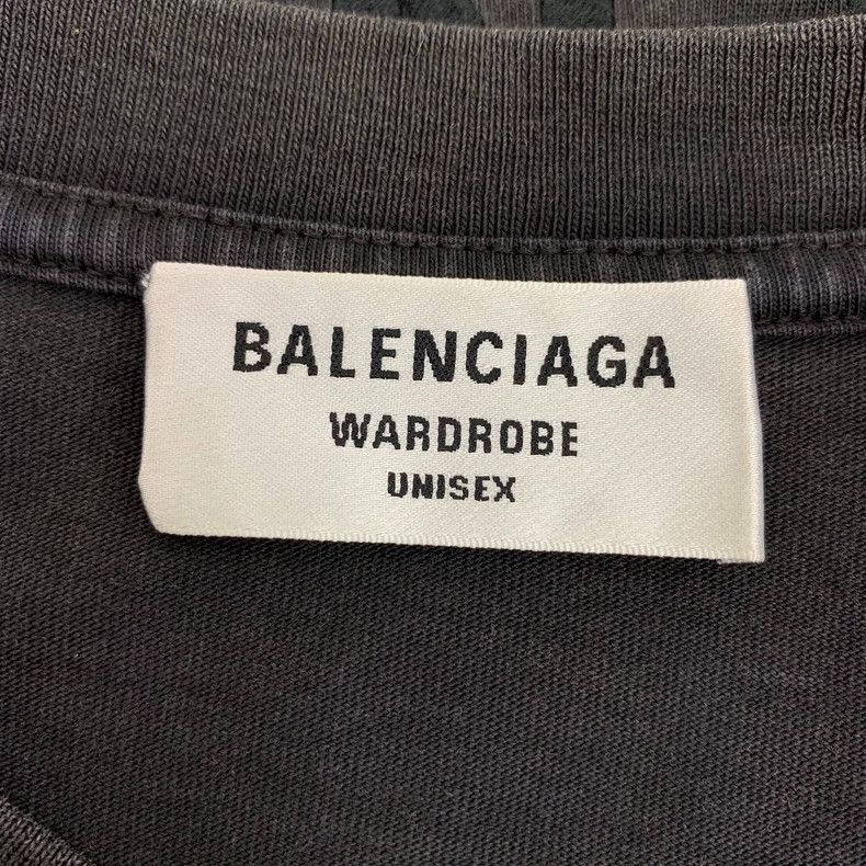 Balenciaga Balenciaga Old cotton crewneck short sleeve T-shirt with b Size US XS / EU 42 / 0 - 5 Thumbnail