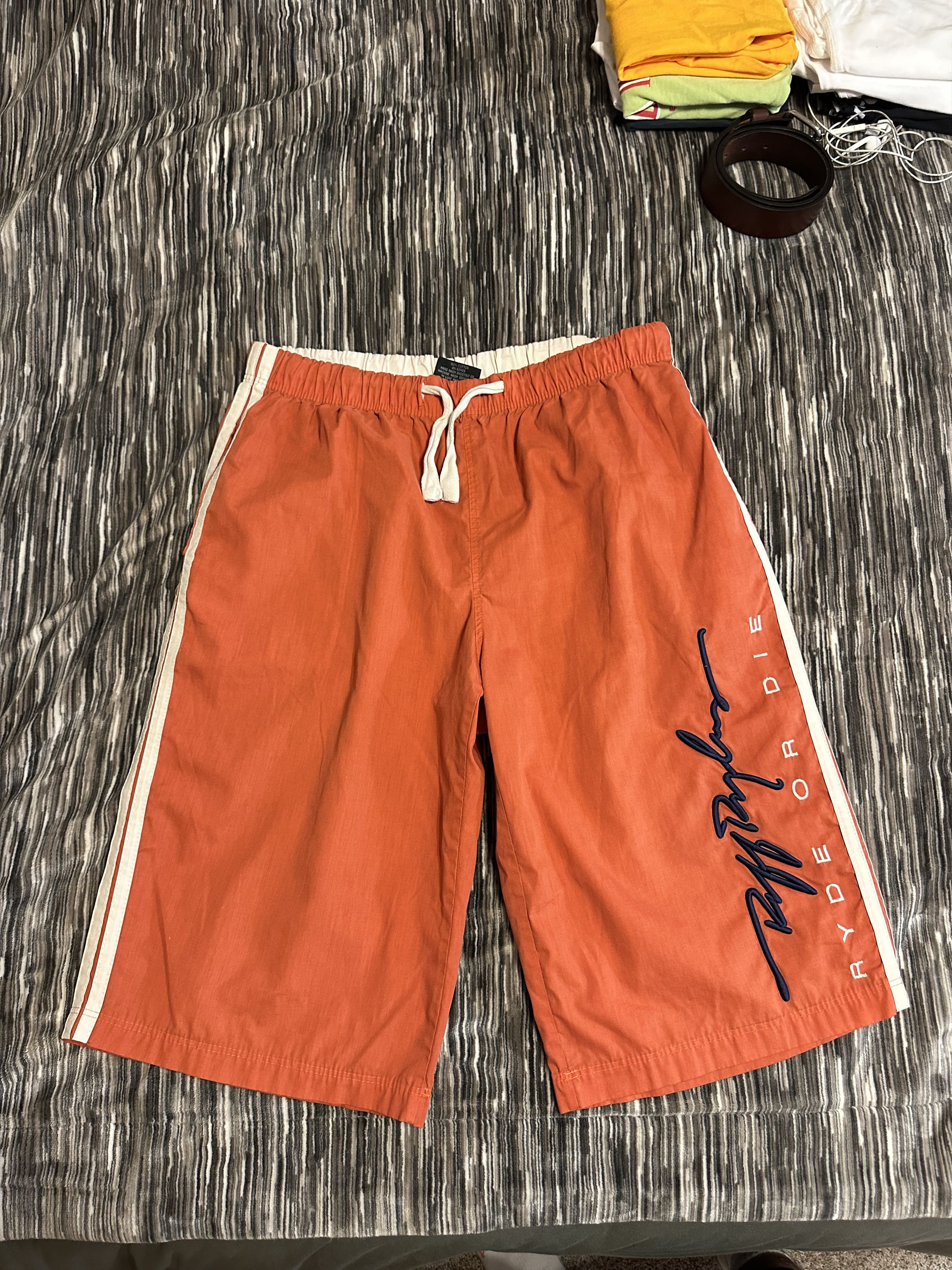 Ruff Ryders Vintage ruff ryders ryde or die baggy shorts orange Size US 32 / EU 48 - 1 Thumbnail