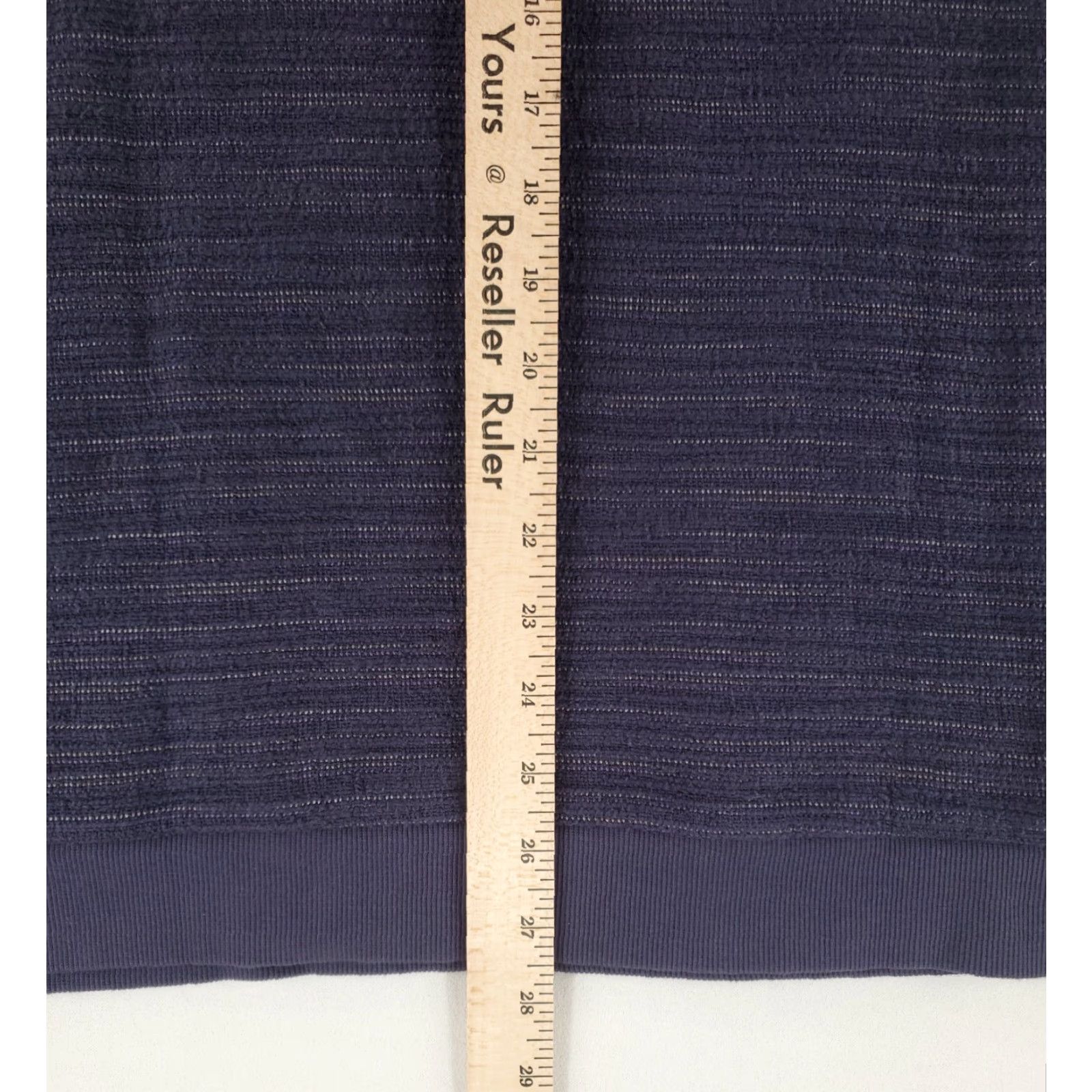 Marine Layer Marine Layer Pullover Mens L Short Blue Textured Stripe 1/4 Zip Size US L / EU 52-54 / 3 - 7 Thumbnail