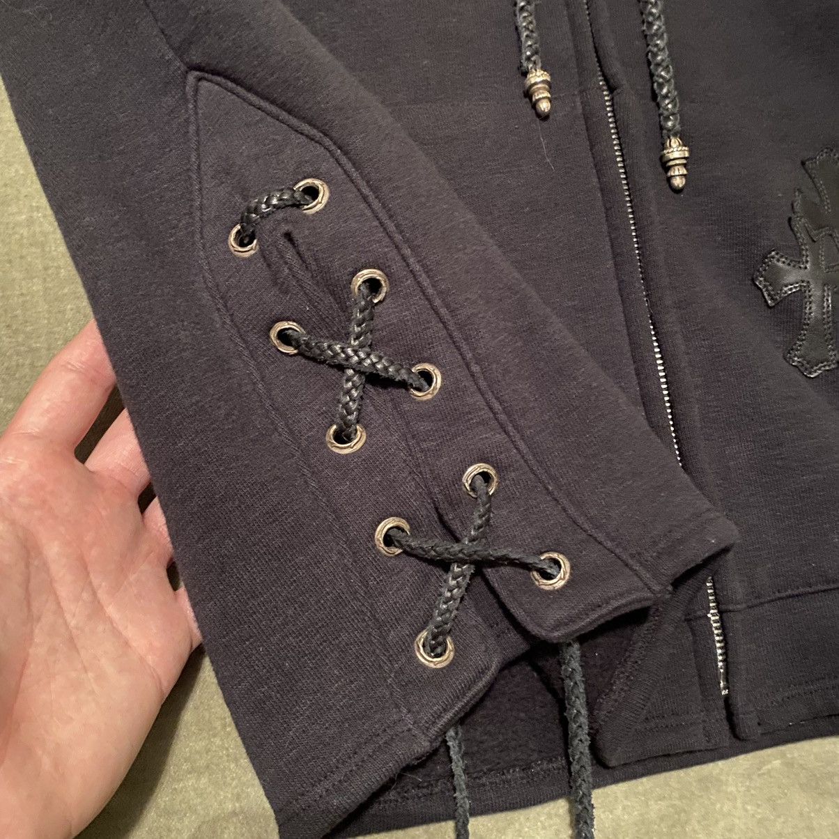 Chrome Hearts Chrome Hearts 1 of 1 Custom Order Grommet Zip Up Hoodie Size US S / EU 44-46 / 1 - 3 Thumbnail