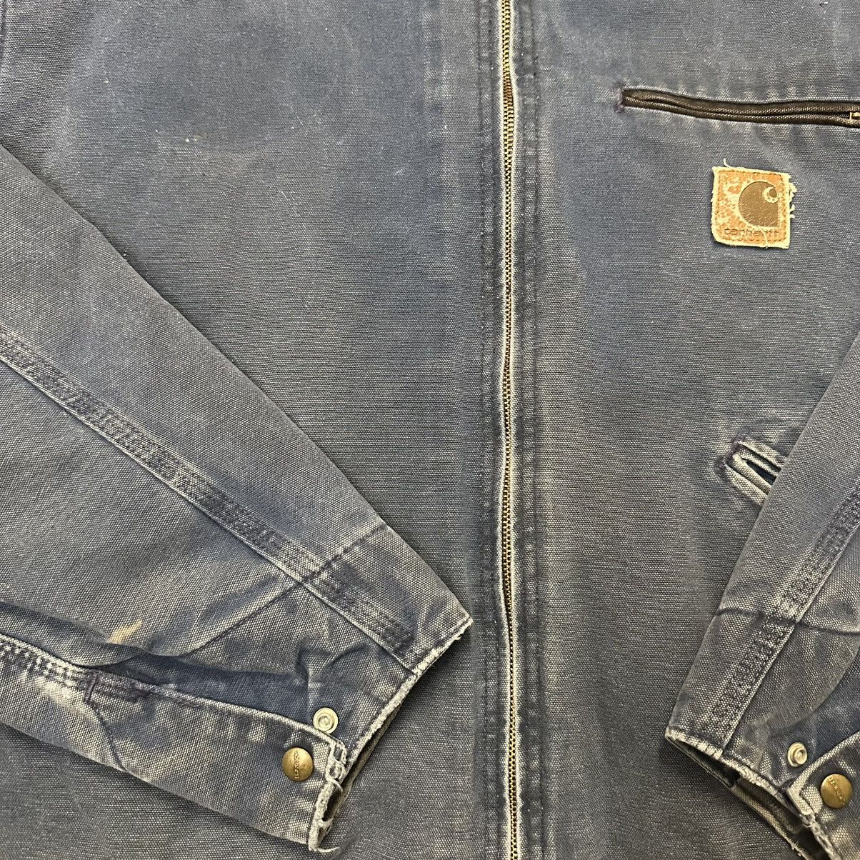 Carhartt Vintage Blanket Lined Carhartt Detroit Jacket J65BLU Size US XL / EU 56 / 4 - 3 Thumbnail