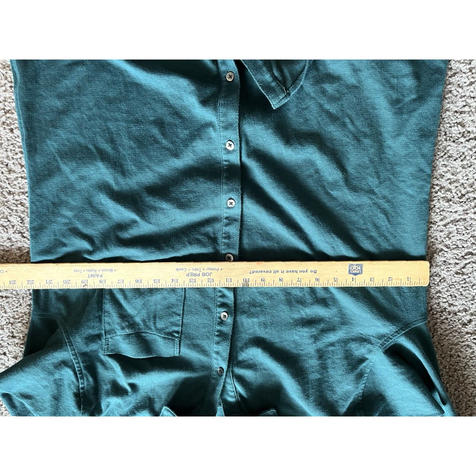 Apt. 9 APT. 9 SOFT Men'S Shirt XL Solid Green Front Pockets Long Sleeve Size Size US XL / EU 56 / 4 - 4 Thumbnail