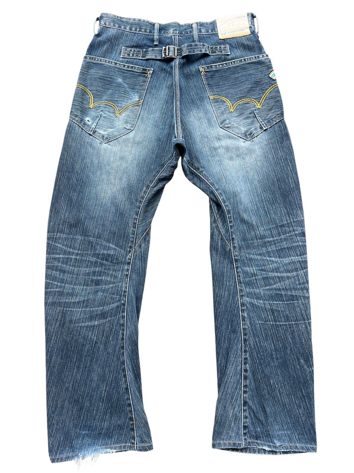 Edwin Vintage Edwin Function Buckle Back Baggy Denim Jeans 33x31 Size US 33 - 3 Thumbnail