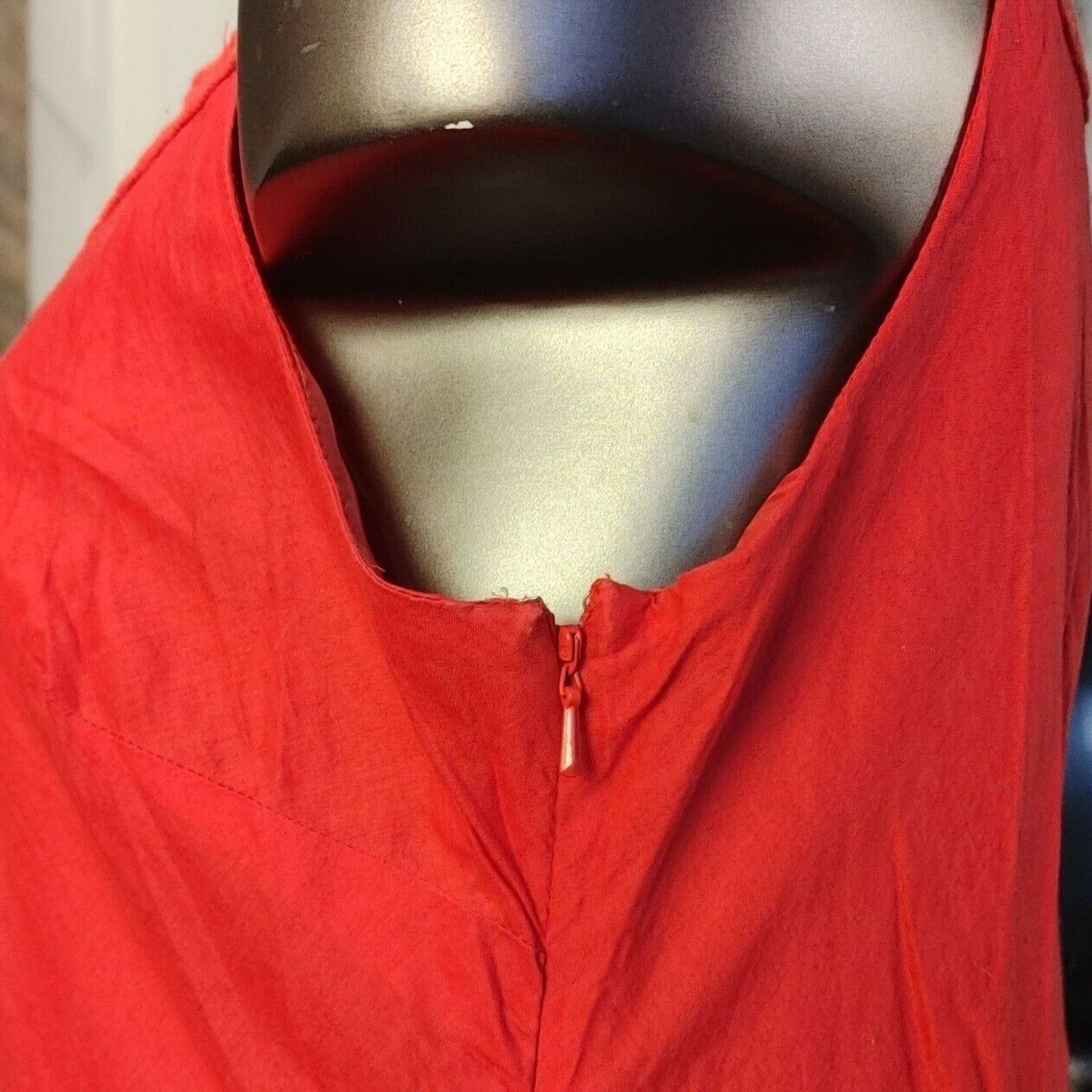 Jones New York Jones New York Women's Red Sleeveless Maxi Dress 16 Size XXL / US 16-18 / IT 52-54 - 3 Thumbnail