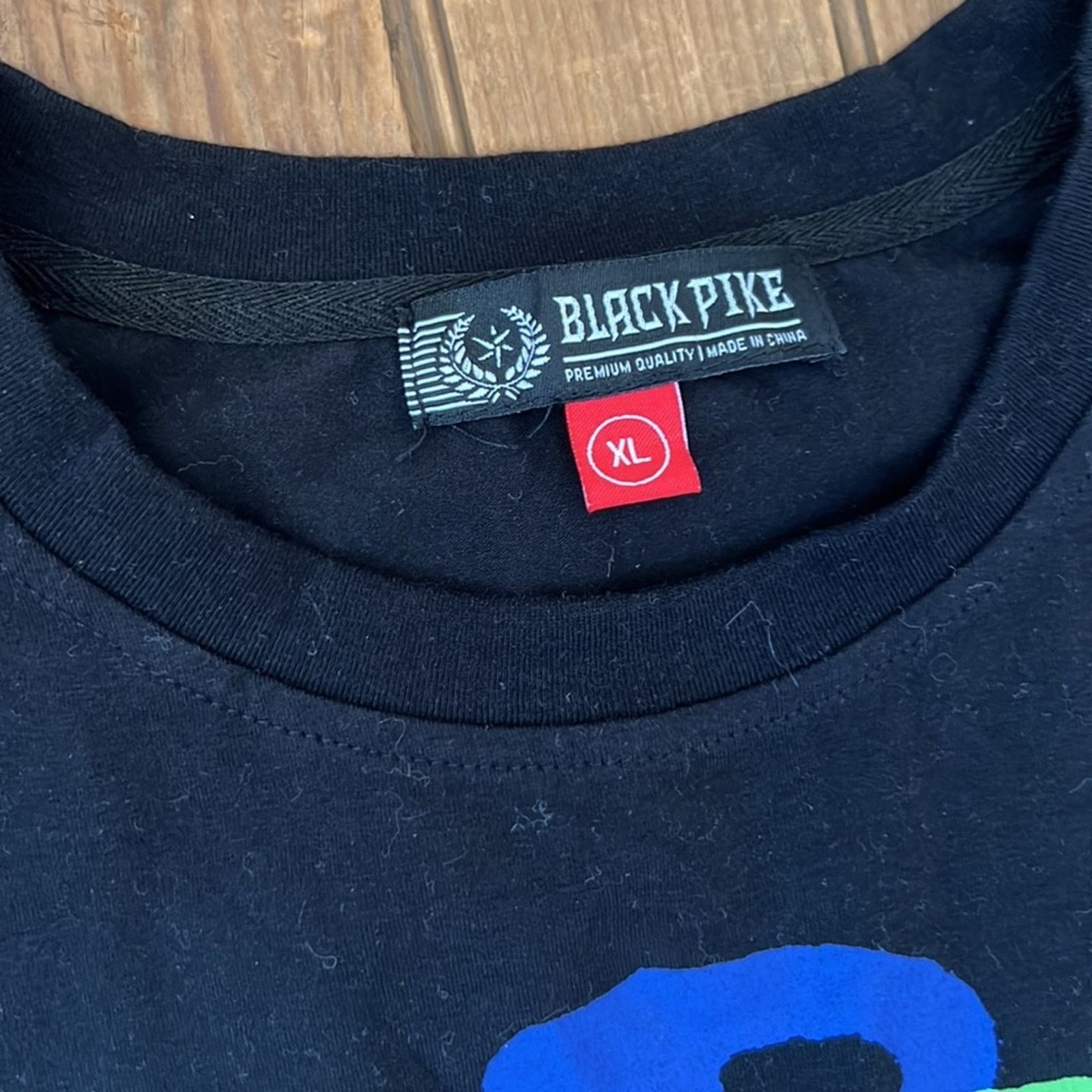 Pike Brothers Mens Black Pike Drippin t shirt rhinestones Size US XL / EU 56 / 4 - 5 Thumbnail