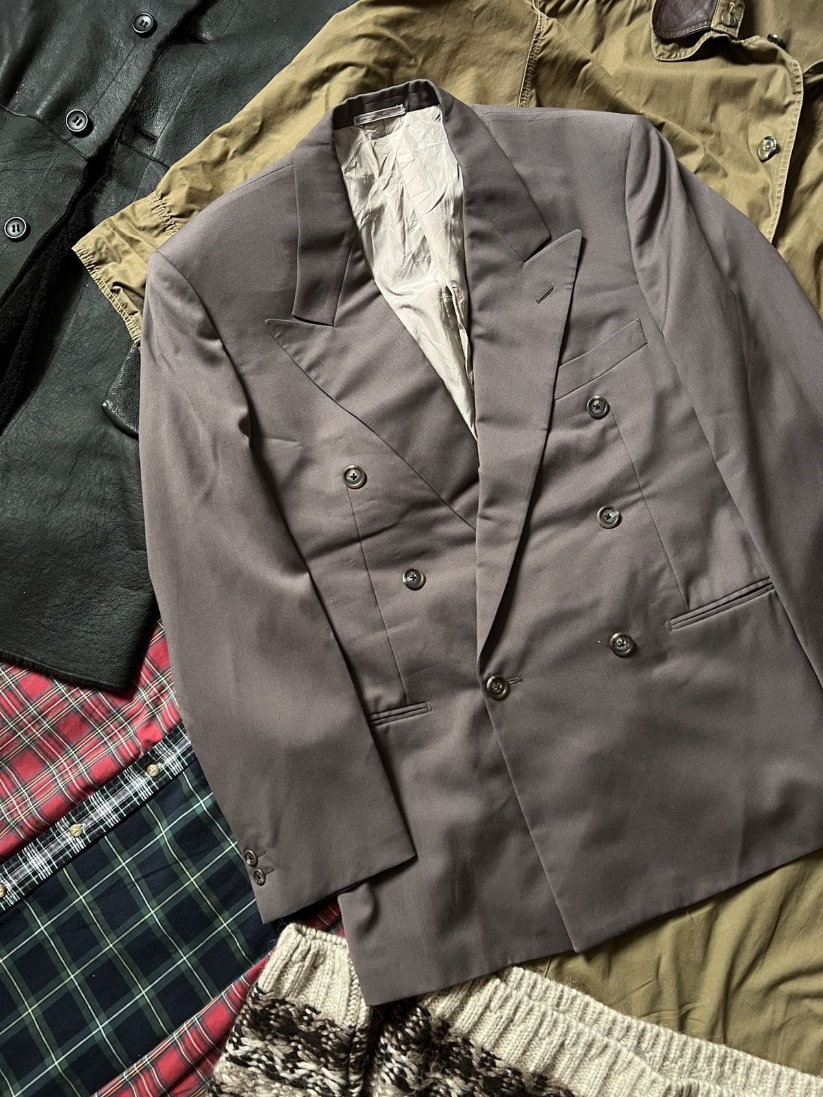 Corneliani Vintage Double Breasted Corneliani Wool Blazer Size 50L - 6 Thumbnail