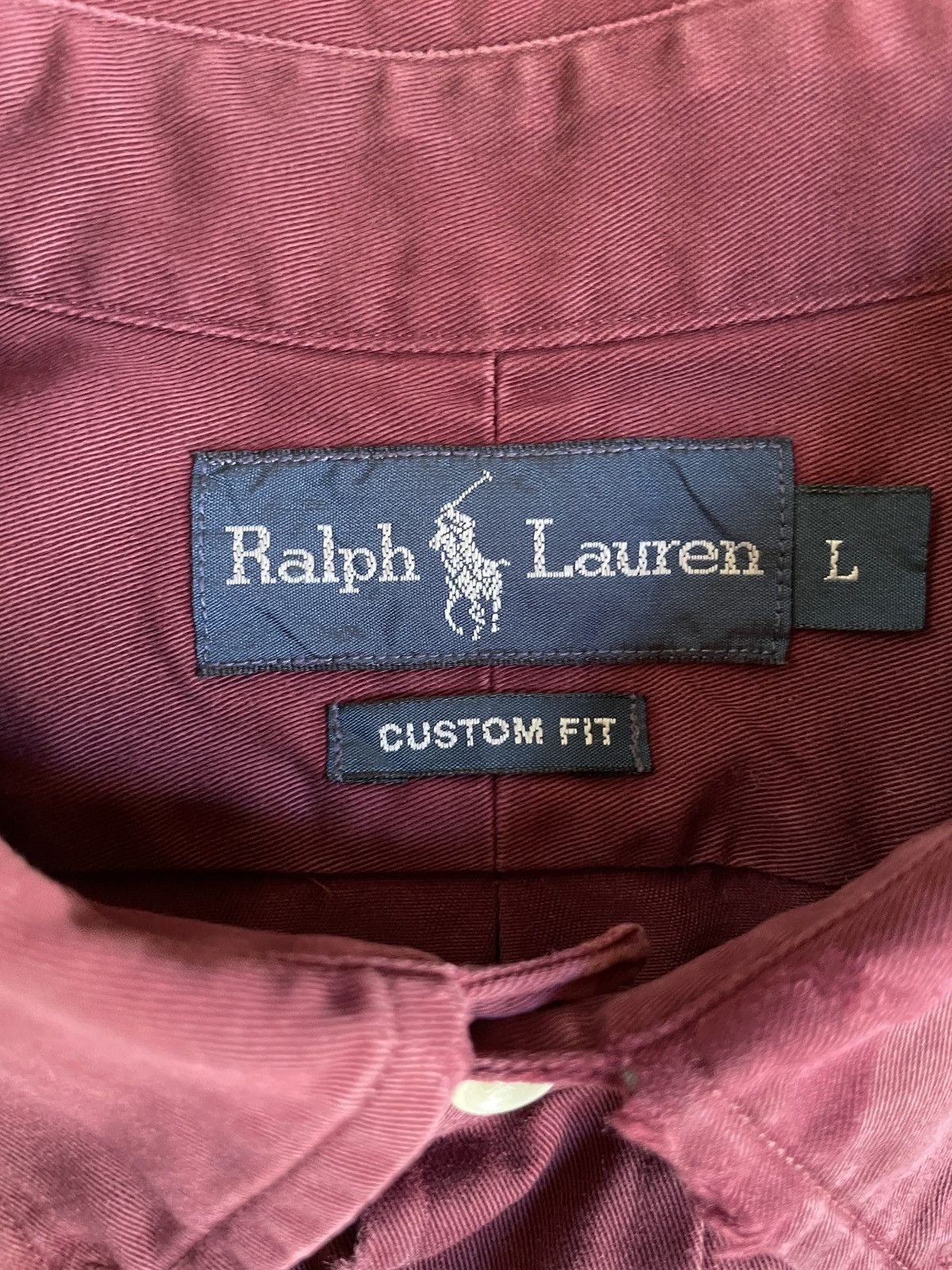 Polo Ralph Lauren Vintage 90s Polo Ralph Lauren Button Up Shirt Gurgundy Size US L / EU 52-54 / 3 - 5 Thumbnail