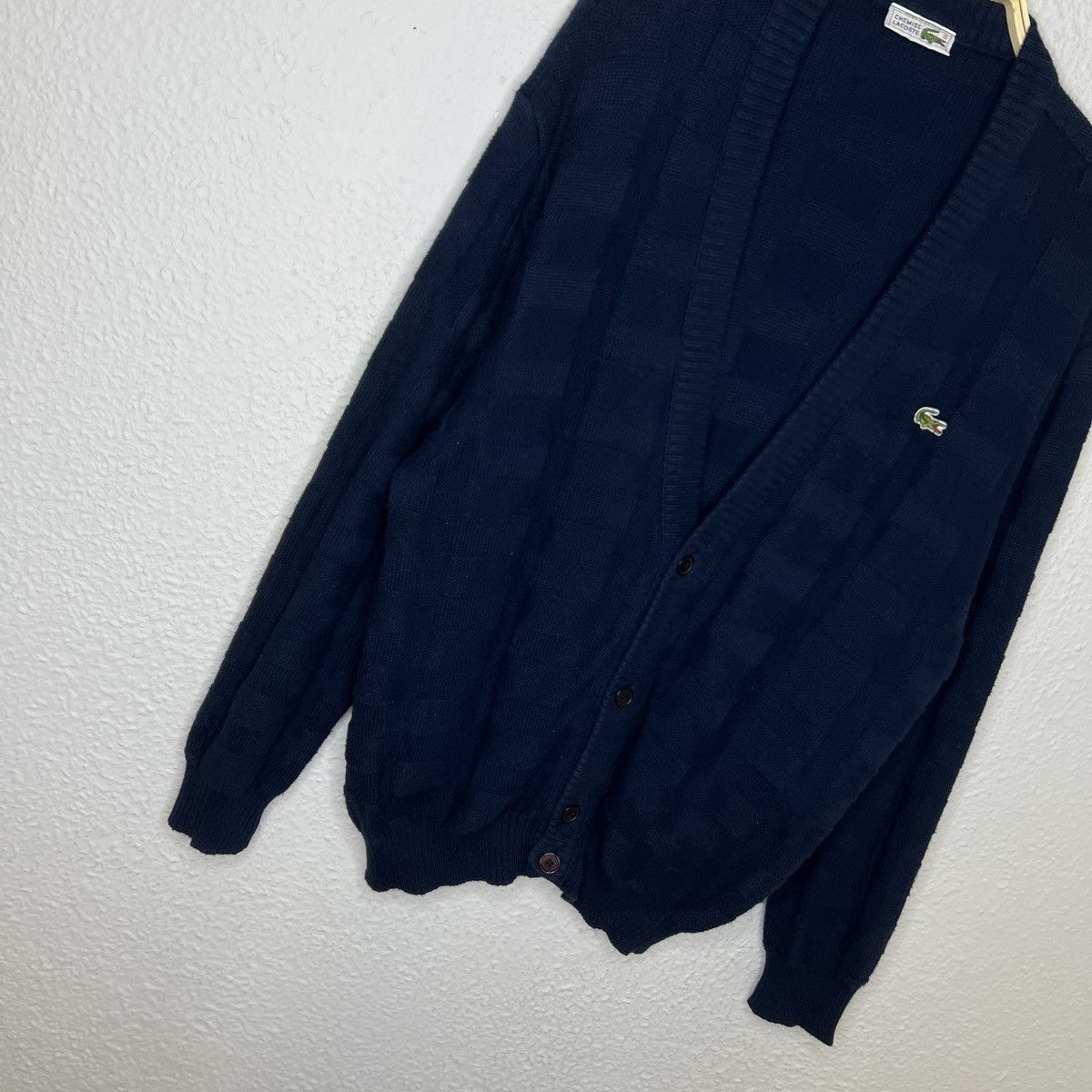 Lacoste × Vintage Lacoste Vintage 90s Navy Cardigan Sweater Streetwear Casual Size US L / EU 52-54 / 3 - 2 Thumbnail