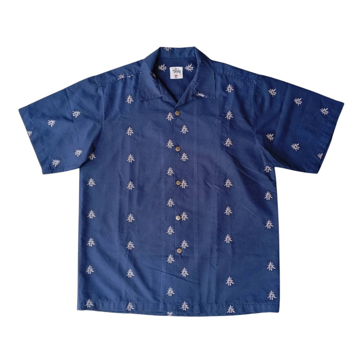 Stussy Vintage RARE 90s STUSSY Chinese Wording Open Collar Shirt Size US XL / EU 56 / 4 - 2 Thumbnail