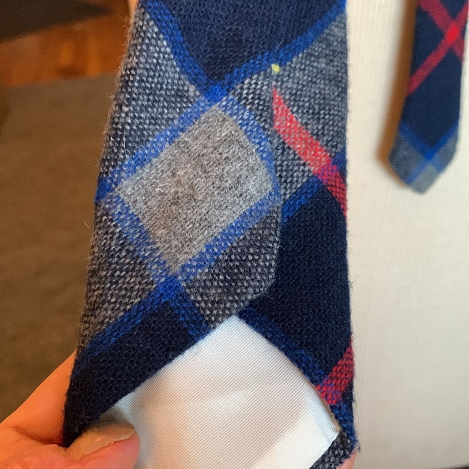 Vintage Scottish tartan clan plaid woven wool necktie Great Britain Size ONE SIZE - 5 Thumbnail