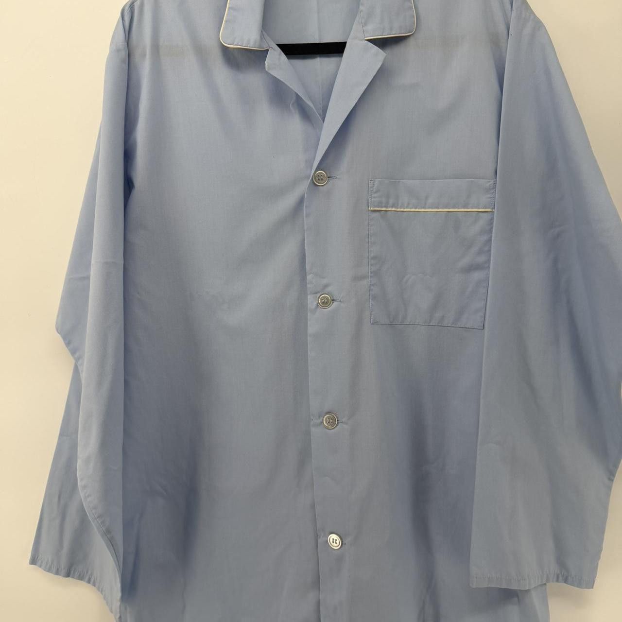 Marks & Spencer Vintage St Michael Marks & Spencer Pajama Tops Lot of 2 Blue Size US M / EU 48-50 / 2 - 2 Thumbnail