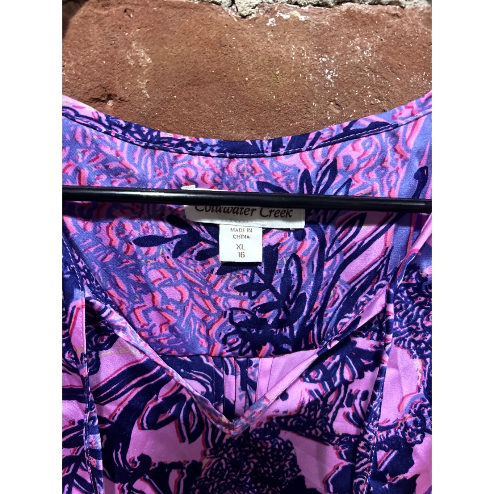Coldwater Creek Womens Coldwater Creek Blouse Sleeveless NWT XL Purple Pink Size XL / US 12-14 / IT 48-50 - 2 Thumbnail