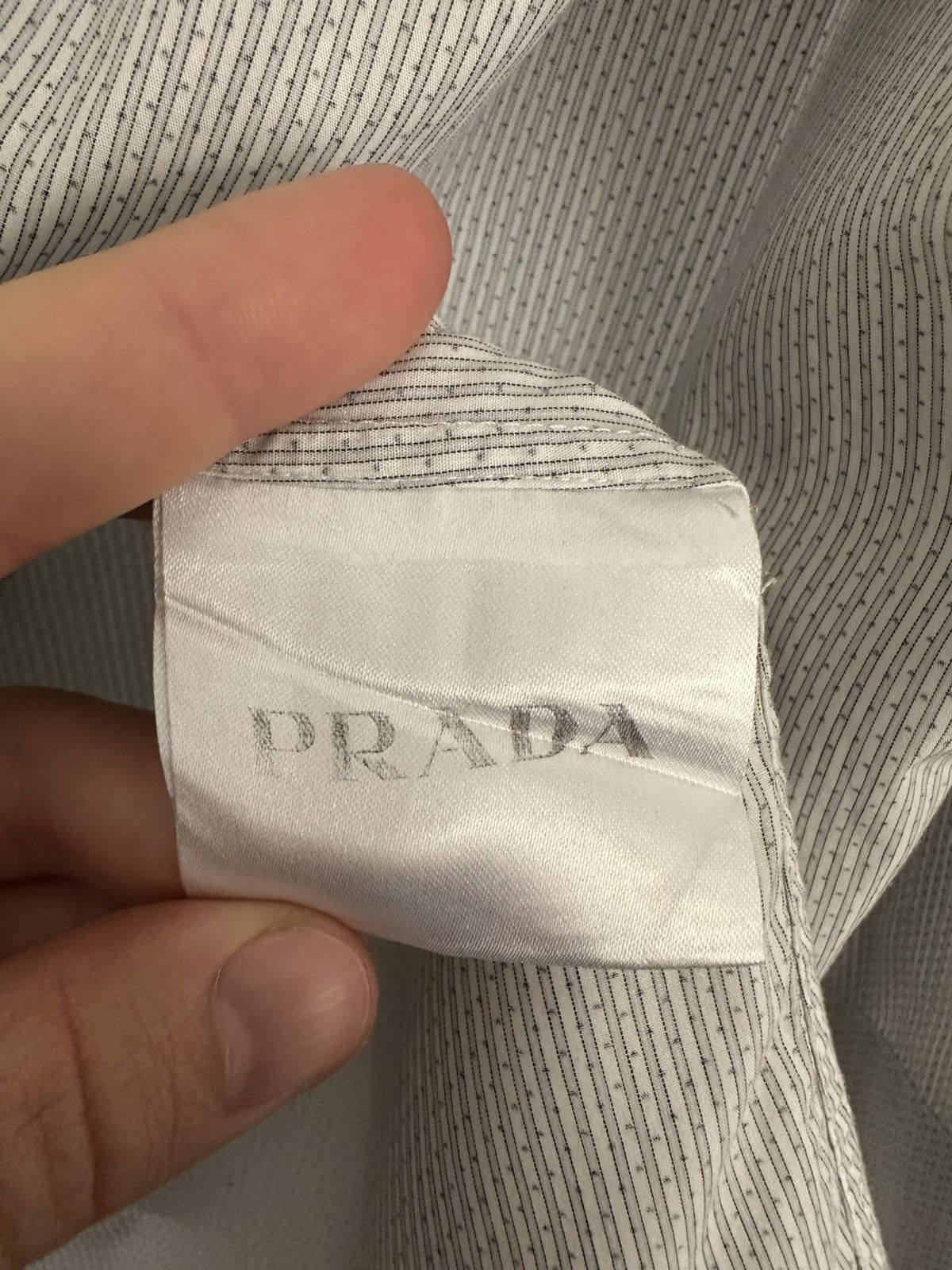 Prada Prada white and grey stripes shirt Size US L / EU 52-54 / 3 - 4 Thumbnail