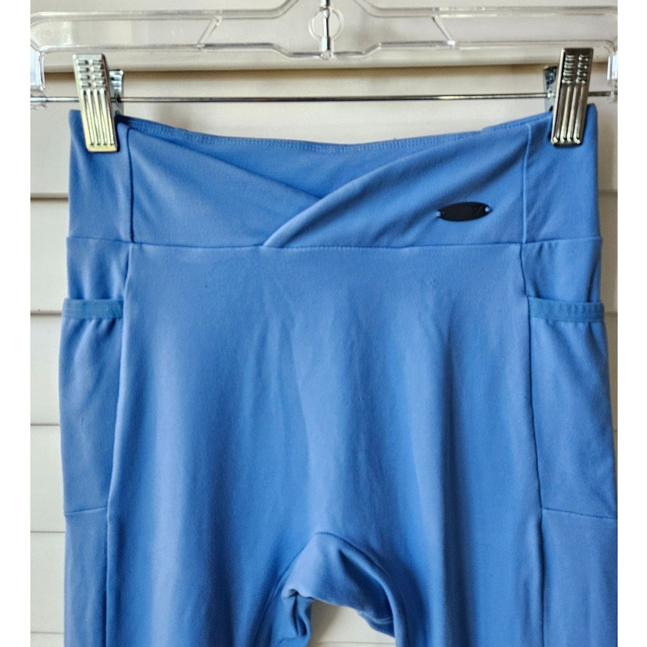 Gymshark Gymshark Blue Poise Leggings Crossover High Waist Ankle Size 27" / US 4 / IT 40 - 2 Thumbnail