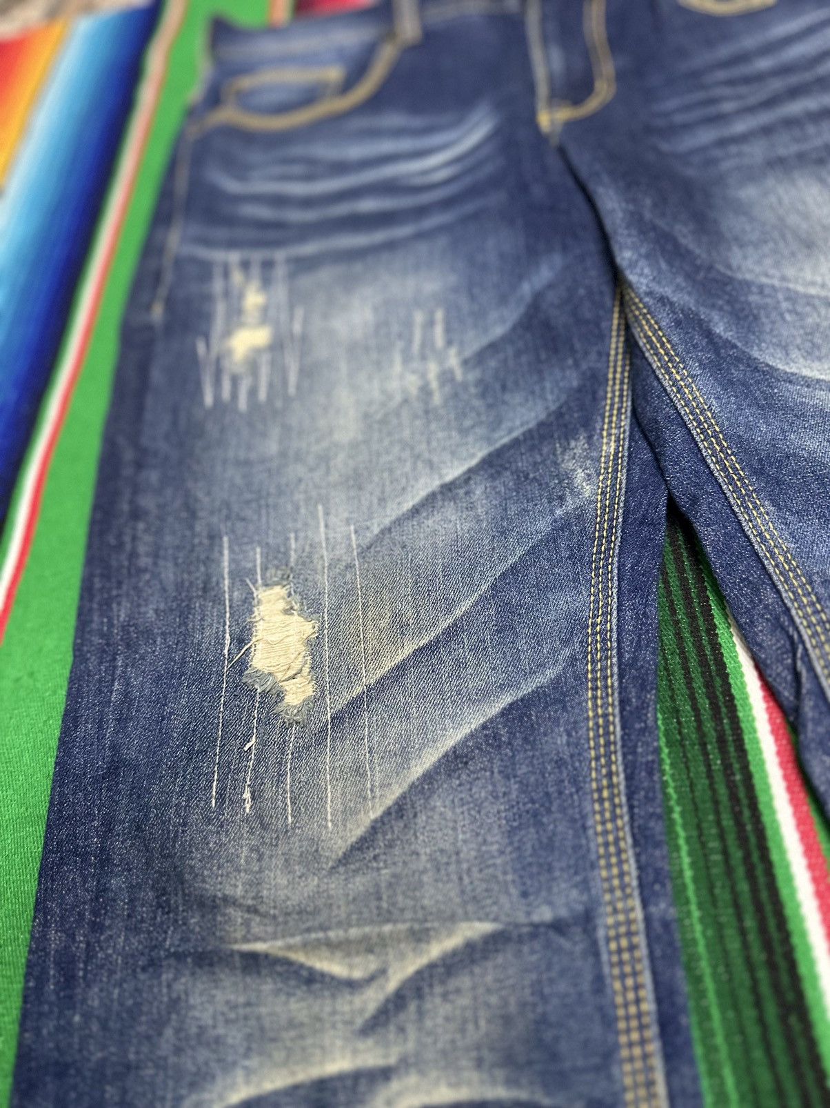 Japanese Brand 💥 Japanese Brand 💥 Vlow Denim Crazy Design 💥 Size US 32 / EU 48 - 4 Thumbnail