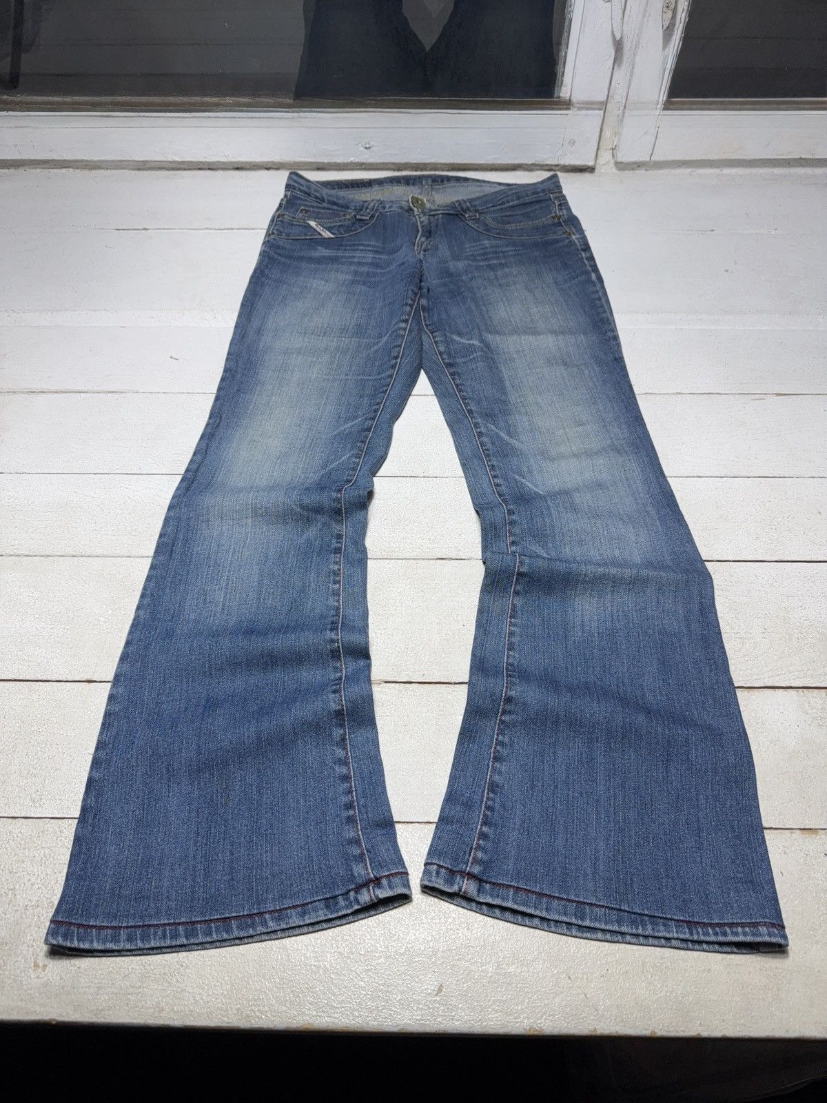 Diesel 90s Retro Y2K Diesel Industry Y2K Bootcut Flared Jeans Denim Size 30" / US 8 / IT 44 - 1 Thumbnail