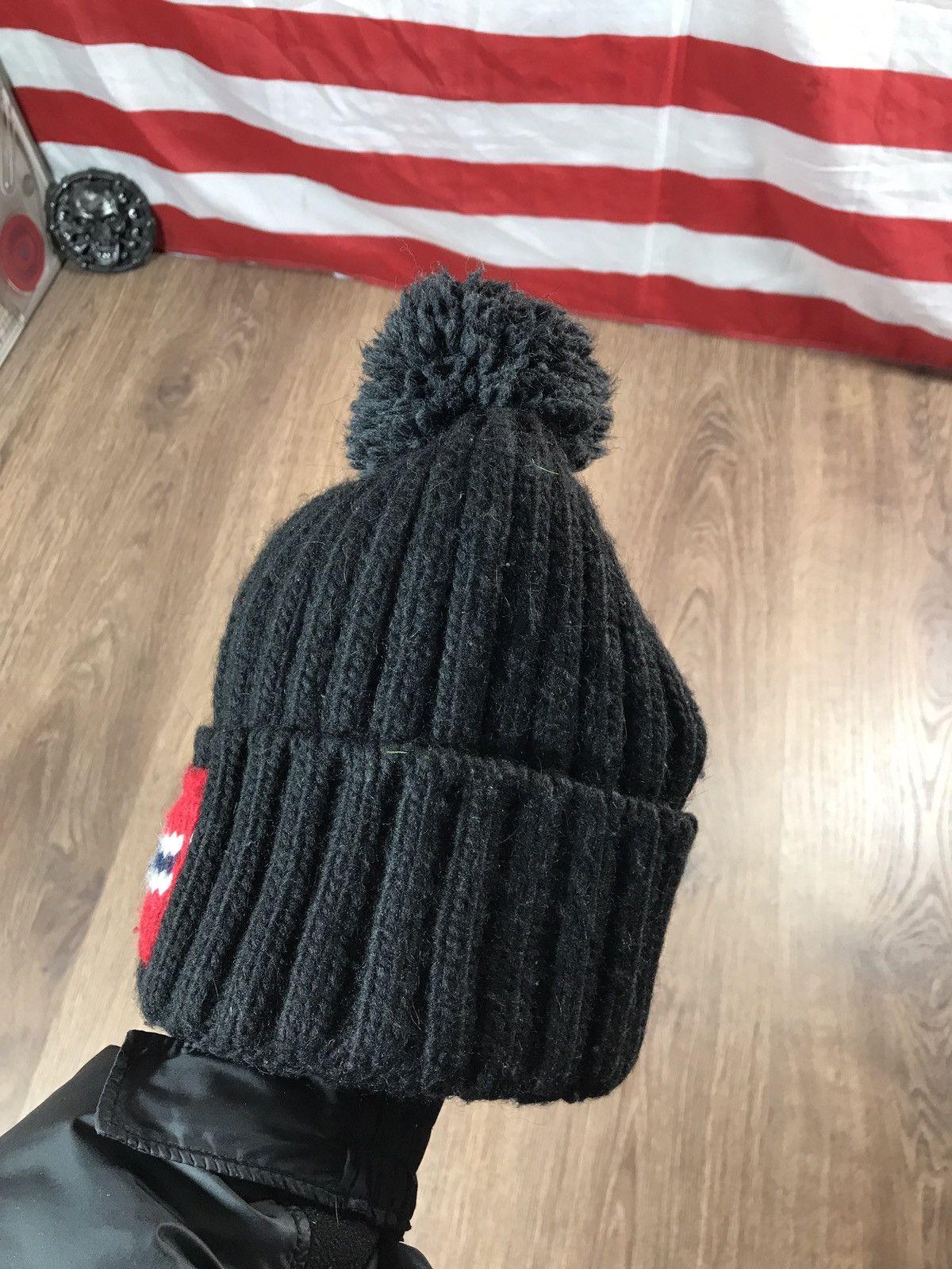 Napapijri × Vintage Vintage Napapijri Knit Hat Big Logo Size ONE SIZE - 5 Thumbnail