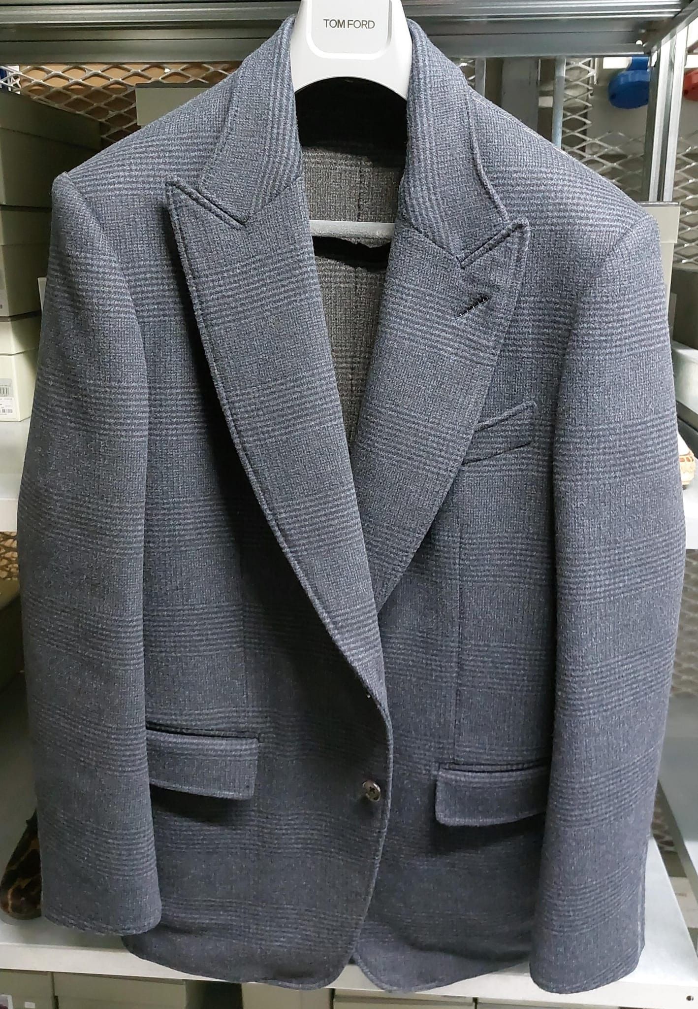 image of Tom Ford O1Loc1C0124 1Ime 40 Jacket Sb In Gray in Grey, Men's (Size XL)
