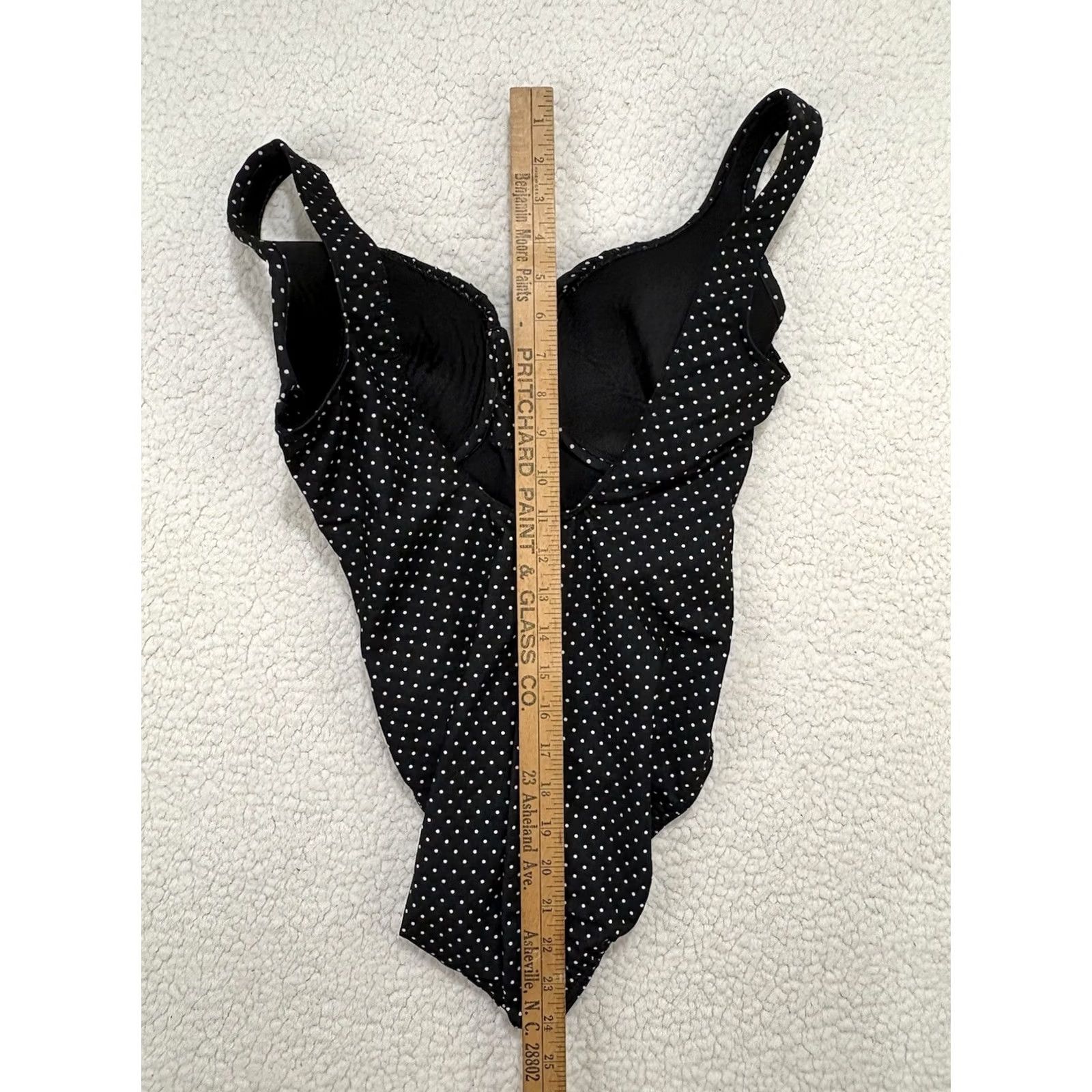 Vintage VINTAGE Miraclesuit One Piece Swimsuit Black Polka Dot Ruched Underwire Shaping Slim Swim Skirt Tank Top Women Size ONE SIZE - 6 Thumbnail