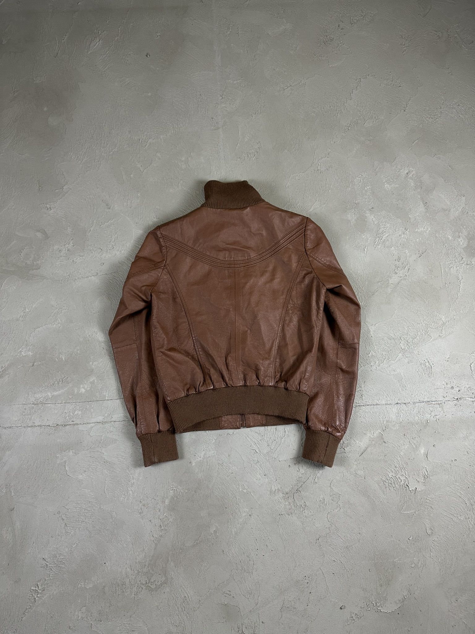Genuine Leather 2000s Vintage Leather Biker Boxy Y2k Jacket Hype Size M / US 6-8 / IT 42-44 - 10 Thumbnail